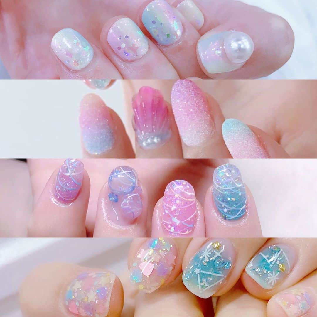 なかやまちえこのインスタグラム：「Summer again next year🏝⠀ ⠀ #nail #nails #nailart #ネイル #美甲 #ネイルアート  #japanesenailart #manucure #japanesenails #manicurist #gelnails #أظافر #네일아트 #미용 #vẽmóng #ngườiđẹp  #เพ้นท์เล็บ #искусствоногтя #artedeuñas #เพ้นท์เล็บเจล #ジェルネイルデザイン #ネイルデザイン #senikuku #nagelkunst #サマーネイル #summernails #夏ネイル」