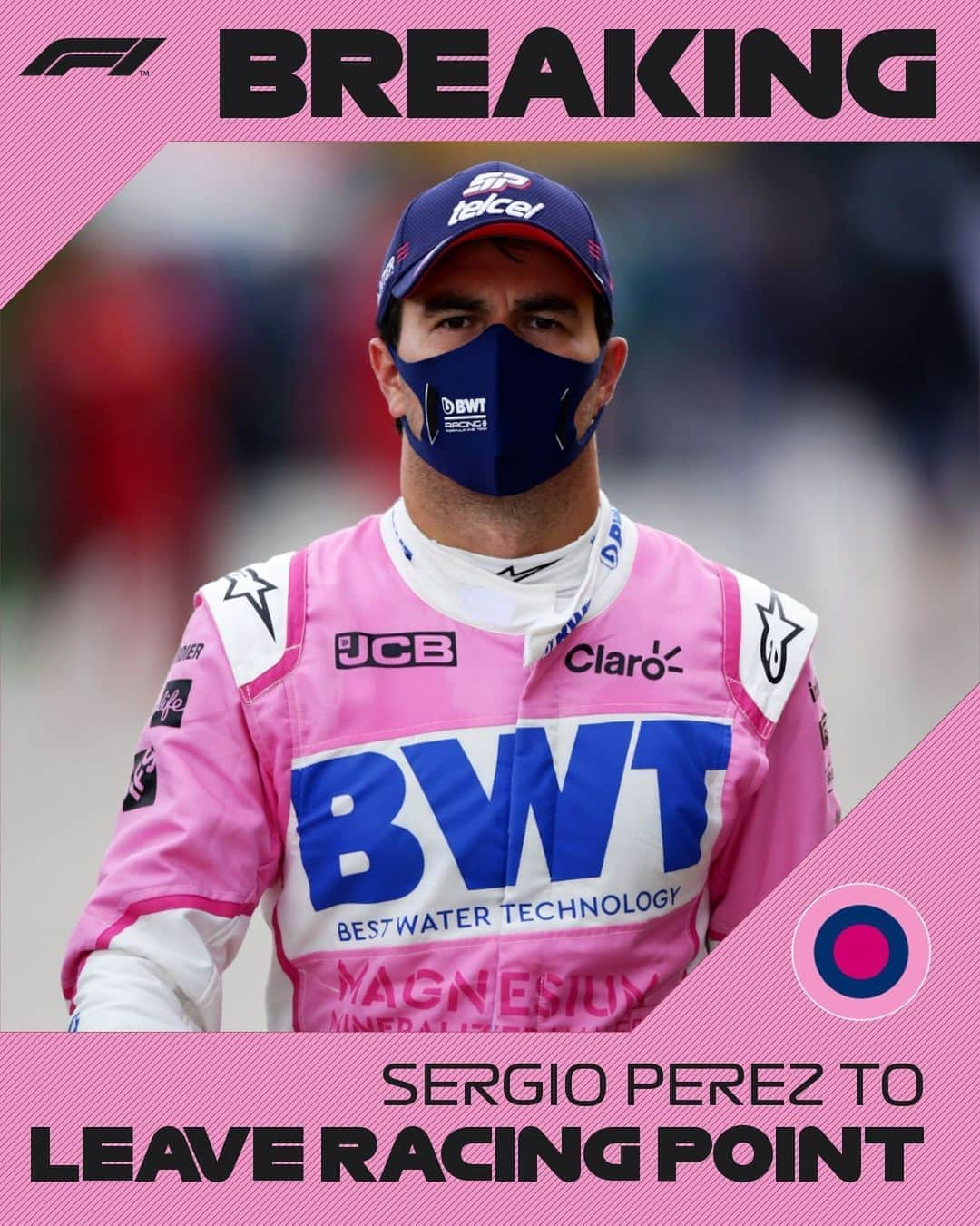 F1さんのインスタグラム写真 - (F1Instagram)「BREAKING: Sergio Perez will leave Racing Point after the 2020 season . Perez has been at the Silverstone-based team since 2014, more reaction will be coming up on F1.com . #F1 #Formula1」9月10日 3時41分 - f1