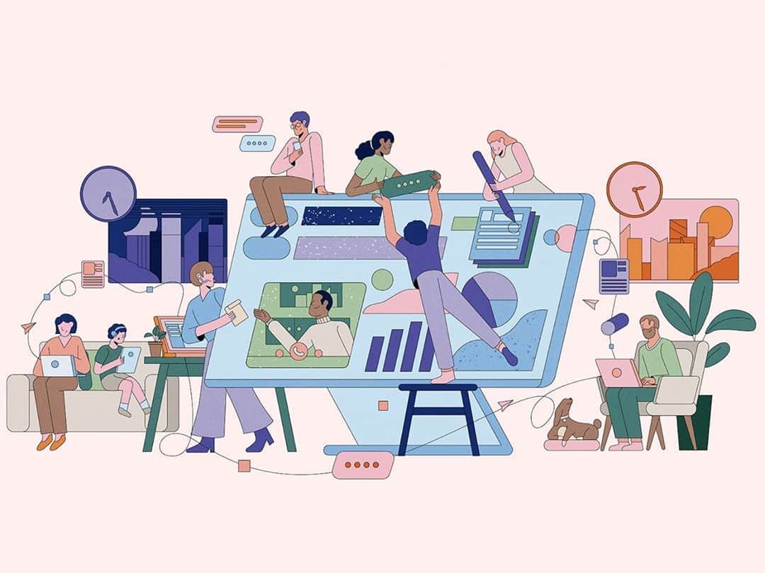 Dribbbleさんのインスタグラム写真 - (DribbbleInstagram)「💻 🏠 "During this unprecedented and accelerated widespread adoption of remote work, many teams have been unexpectedly thrown into the deep end of uncharted waters." ⠀ ⠀ First time going remote? Today on the blog, Dribbble's Head of Operations stops by to share 5 tips that will help set your newly remote team up for success. (Link in bio!) ⠀ ⠀ Shot by @jq.wan⠀ ⠀ #remote #illustration #wfh #remoteteams #remotework #business #career #jobs」9月10日 4時21分 - dribbble