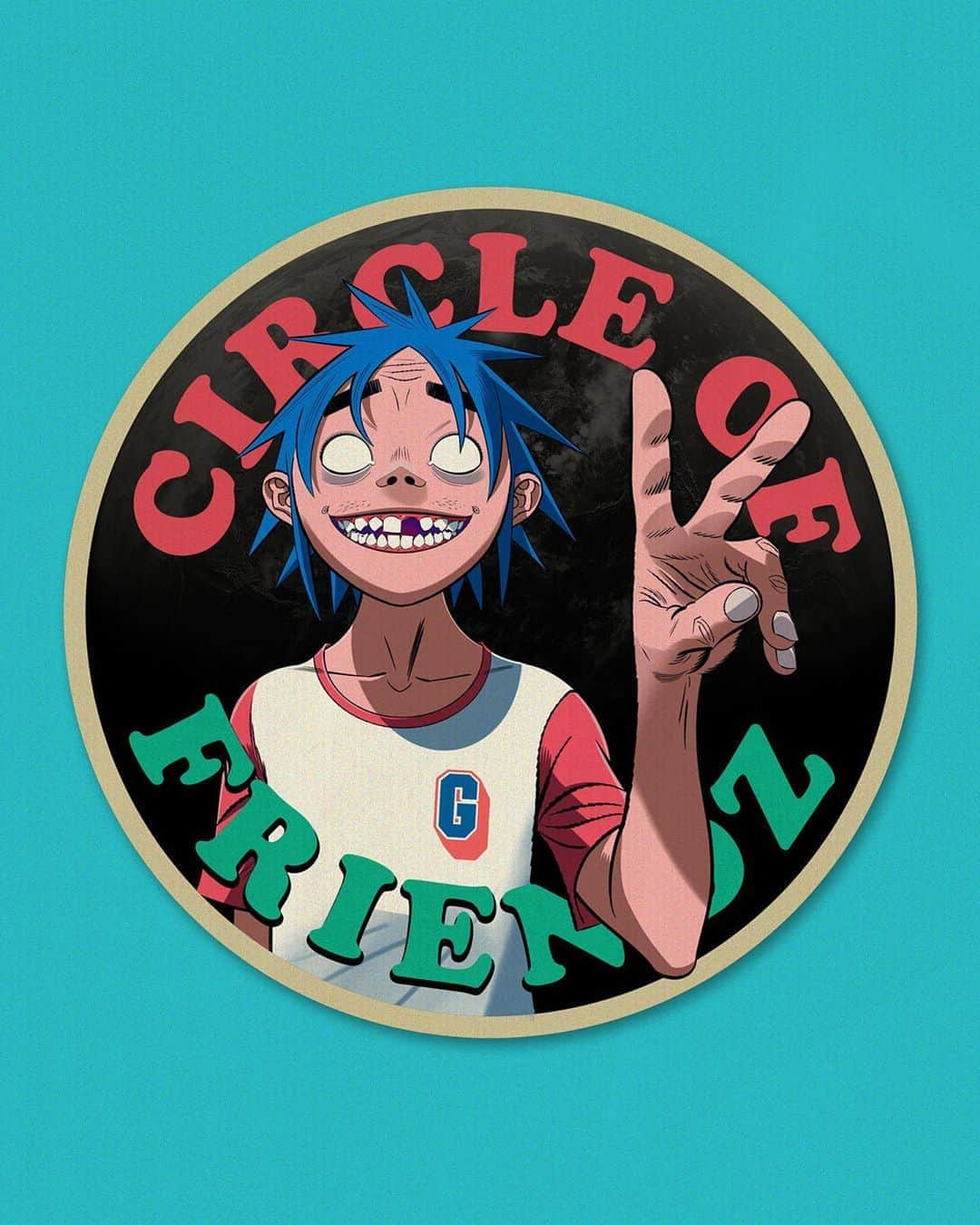 Gorillazさんのインスタグラム写真 - (GorillazInstagram)「Join the Circle of Friendz now if you want first dibs on #SongMachineLive, merch and so much more. So, what are you waiting for? Look for this icon on the store and get involved ✌️」9月10日 5時10分 - gorillaz