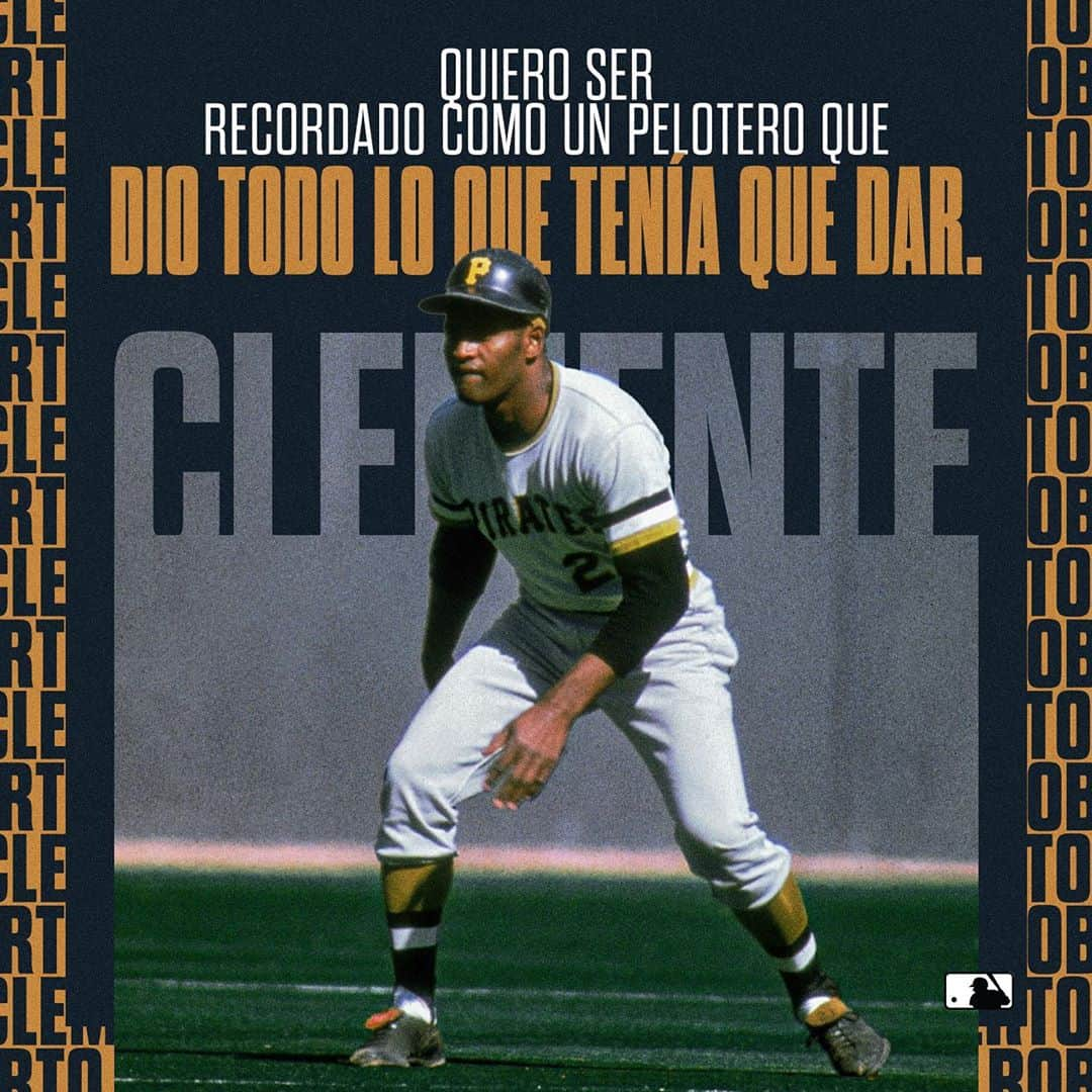 ロビンソン・チリノスのインスタグラム：「Gracias por ser un ejemplo para todos nosotros, dentro y fuera de el campo #robertoclementeday #retire21」