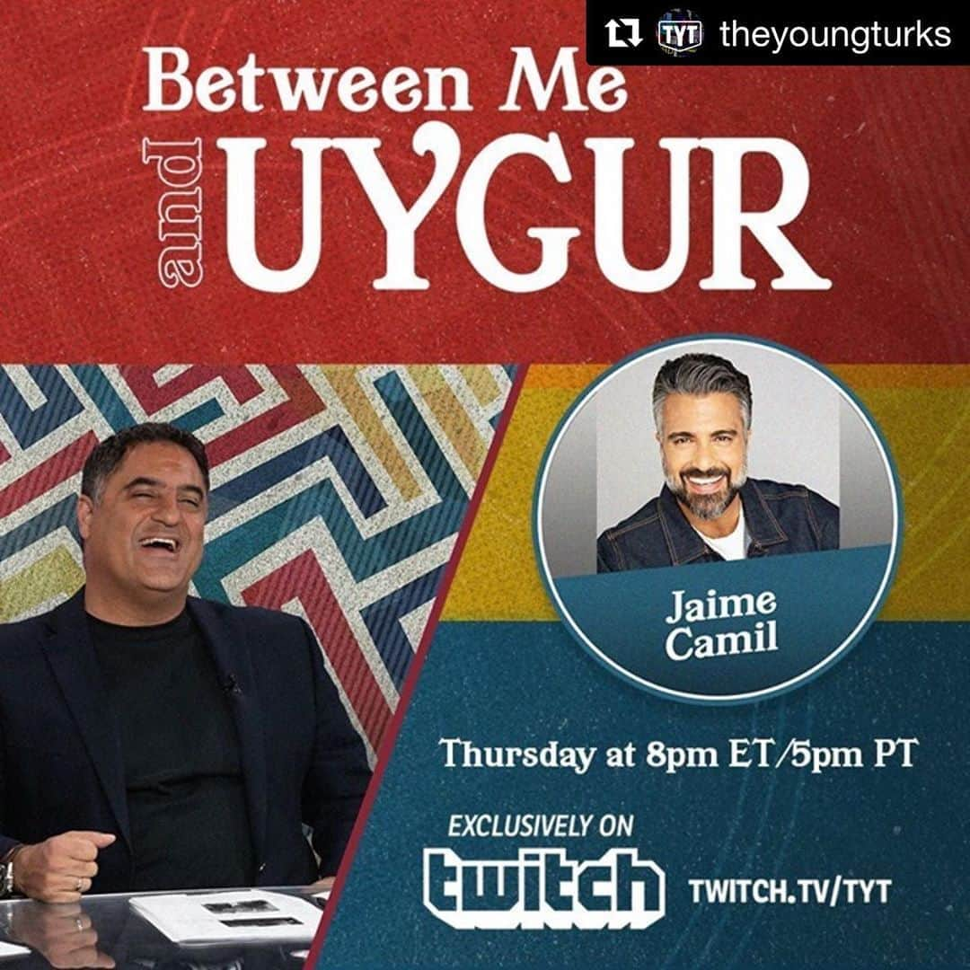 ハイメ・カミールさんのインスタグラム写真 - (ハイメ・カミールInstagram)「#Repost @theyoungturks ・・・ Jaime Camil joins Cenk Uygur on 'Between Me and Uygur' exclusively on http://Twitch.TV/TYT Thursday at 8pm ET/5pm PT. Don't miss it! ⠀ ⠀ Jaime will talk about his nomination for an Imagen Award (@ImagenFoundation) for Best Actor in a Film that he also executive produced "Las Pildoras de mi Novio.” He will also chat about his YouTube channel where he posts fun videos of his family's adventures and behind the scenes footage. ⠀ ⠀ 📸: Fer Piña」9月10日 7時48分 - jaimecamil