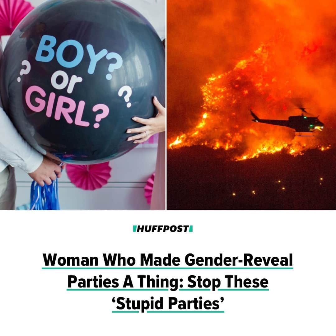 Huffington Postさんのインスタグラム写真 - (Huffington PostInstagram)「The woman credited with making gender-reveal parties popular has a request after a major California wildfire was ignited during one such event over the weekend: “Stop having these stupid parties.”⁠ ⁠ On Saturday morning, a smoke-generating pyrotechnic device at a gender reveal party sparked the El Dorado Fire east of Los Angeles, which has since burned more than 11,400 acres and forced thousands of people to evacuate. ⁠ ⁠ The device would typically generate blue or pink smoke to indicate the gender of an expected baby, a formula that the numerous iterations of these parties follow.⁠ ⁠ “Stop it. Stop having these stupid parties. For the love of God, stop burning things down to tell everyone about your kid’s penis,” Jenna Karvunidis wrote on Facebook on Monday. “No one cares but you.”⁠ ⁠ Karvunidis threw what’s now known as a gender reveal party in 2008, she told HuffPost in a phone interview. She didn’t call it that at the time, though. She simply threw a party where she and her family discovered that she was going to have a baby girl by cutting into a cake that contained pink icing.⁠ ⁠ After posting about it on her blog, High Gloss and Sauce, the idea was picked up by a local magazine called The Bump. Karvunidis said in the following years, she noticed the events became more prevalent.⁠ ⁠ Last year, after a Twitter user described Karvunidis as the “inventor” of the gender-reveal party, she told NPR that her views on gender had changed.⁠ ⁠ “Who cares what gender the baby is? I did at the time because we didn’t live in 2019 and didn’t know what we know now ― that assigning focus on gender at birth leaves out so much of their potential and talents,” she wrote on Facebook at the time.⁠ ⁠ Read more at our link in bio. // 📝 @josieharvey // 📷 Getty Imagesel do」9月10日 8時05分 - huffpost