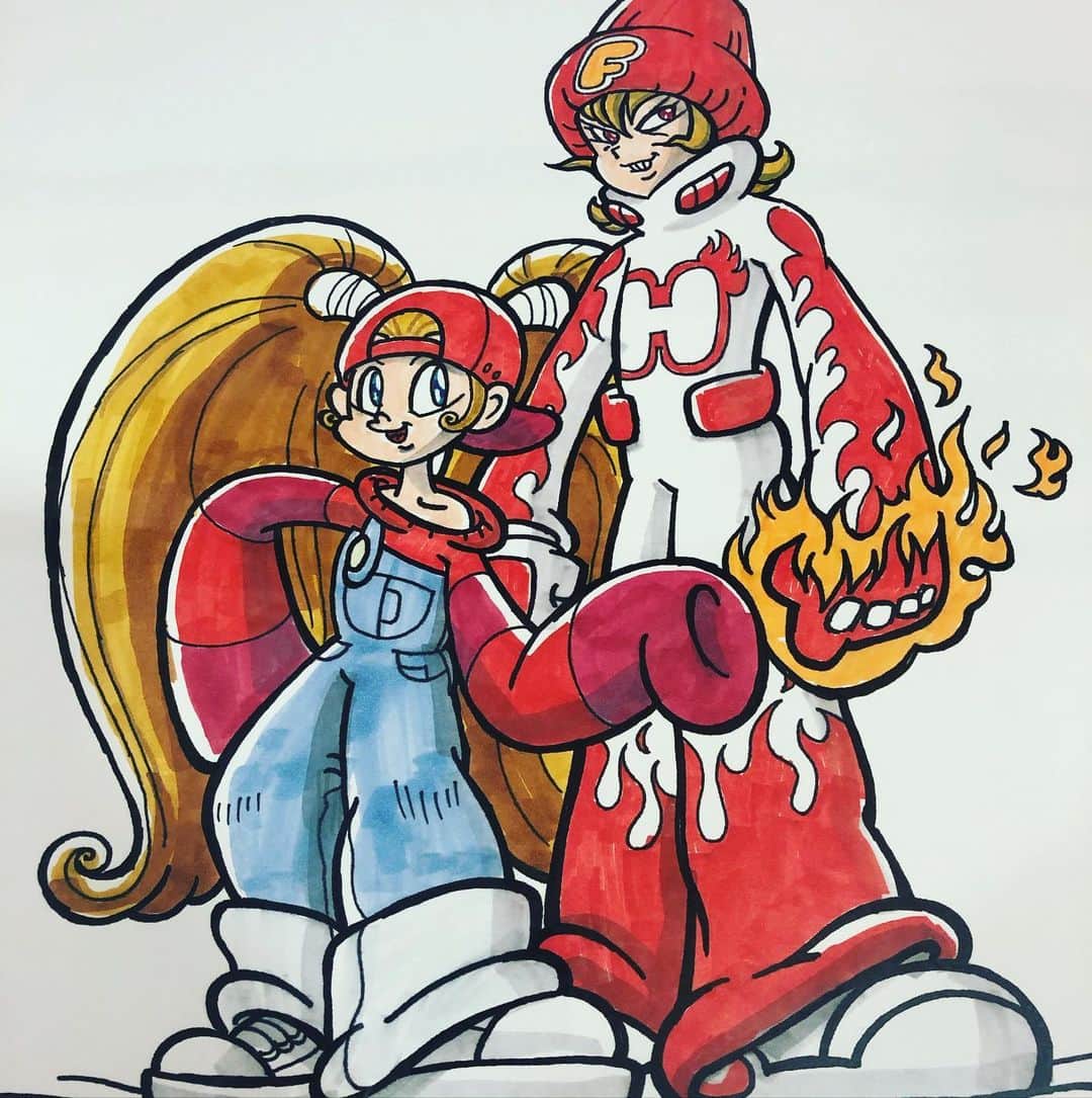 田中秀幸のインスタグラム：「原画　#illustration #bustagroove #bustamove #drawing」