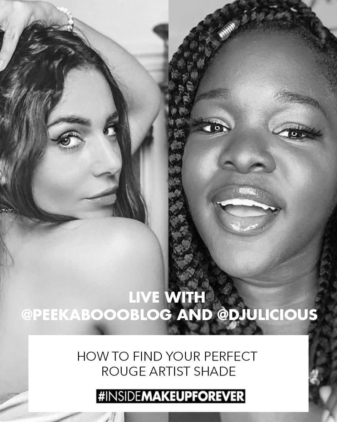 MAKE UP FOR EVER OFFICIALさんのインスタグラム写真 - (MAKE UP FOR EVER OFFICIALInstagram)「TODAY - 10 AM EST. FIND YOUR PERFECT ROUGE ARTIST SHADE!⁣ Beauties @peekaboooblog and @djulicious will be live with Makeup Artist @julien_rol_official.  Want to know which one is yours? Make sure to tune in!」9月10日 19時00分 - makeupforever