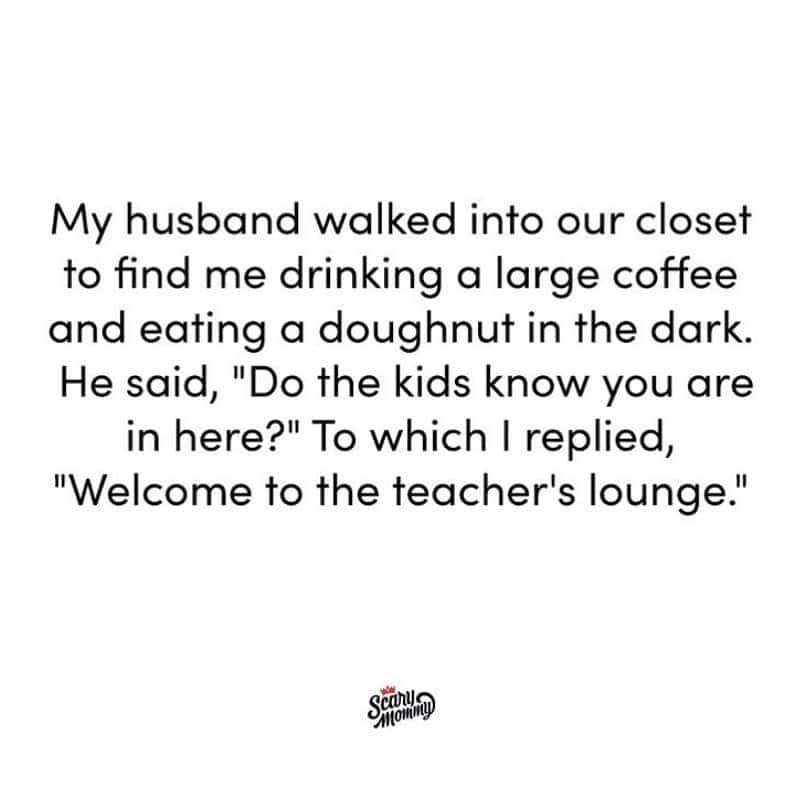 Average Parent Problemsのインスタグラム：「I think our closet needs a coffee maker. // Credit: @scarymommy」