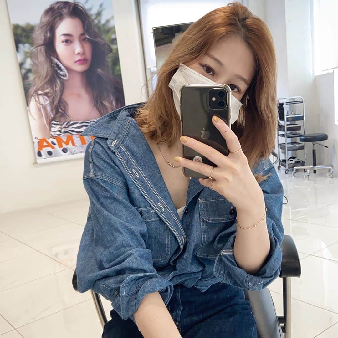 佃加菜のインスタグラム：「デニムオンデニム💕」