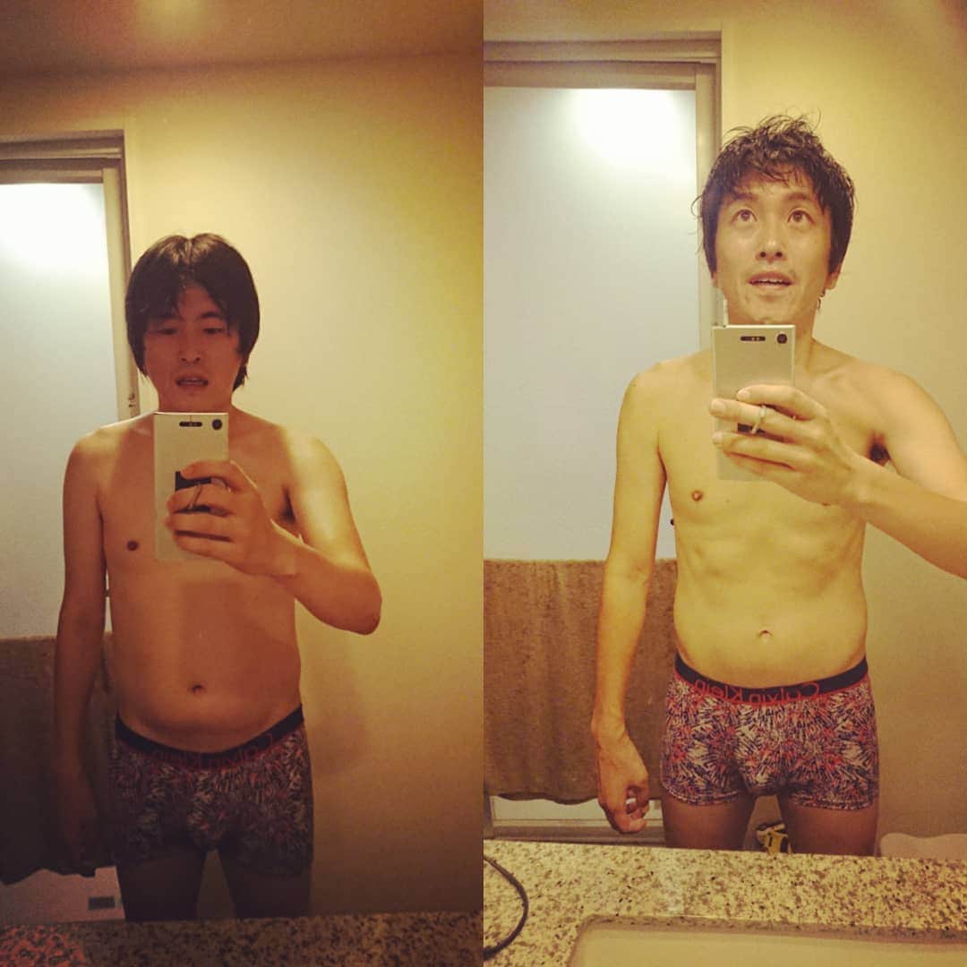 のインスタグラム：「うぉら！  #before #after #ｰ5kg #3ヶ月でここまで絞ったぞ！」