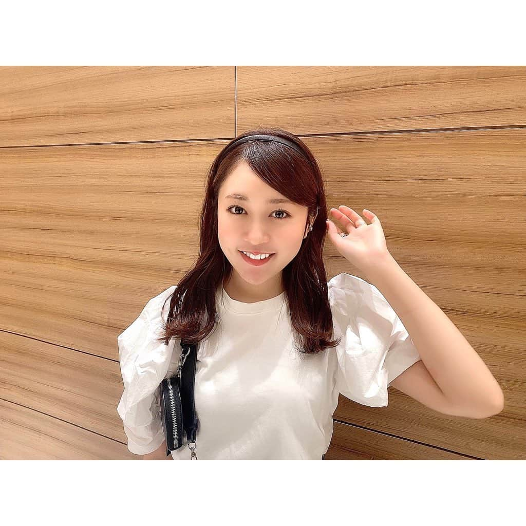 多田愛佳さんのインスタグラム写真 - (多田愛佳Instagram)「@risel_samon さんにカラーしてもらったよん！ 今回はピンクを少し入れたブラウンだよ💕 個人的にはこのくらいの暗さのが似合うなーと思う🤔 . topsは @modscity.jp の大好きな［異素材バルーンスリーブTシャツ］だよ🤍 これ着てると褒められる率が高いっ笑」9月10日 11時54分 - lovetannnnnn