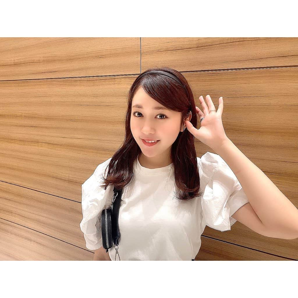 多田愛佳さんのインスタグラム写真 - (多田愛佳Instagram)「@risel_samon さんにカラーしてもらったよん！ 今回はピンクを少し入れたブラウンだよ💕 個人的にはこのくらいの暗さのが似合うなーと思う🤔 . topsは @modscity.jp の大好きな［異素材バルーンスリーブTシャツ］だよ🤍 これ着てると褒められる率が高いっ笑」9月10日 11時54分 - lovetannnnnn