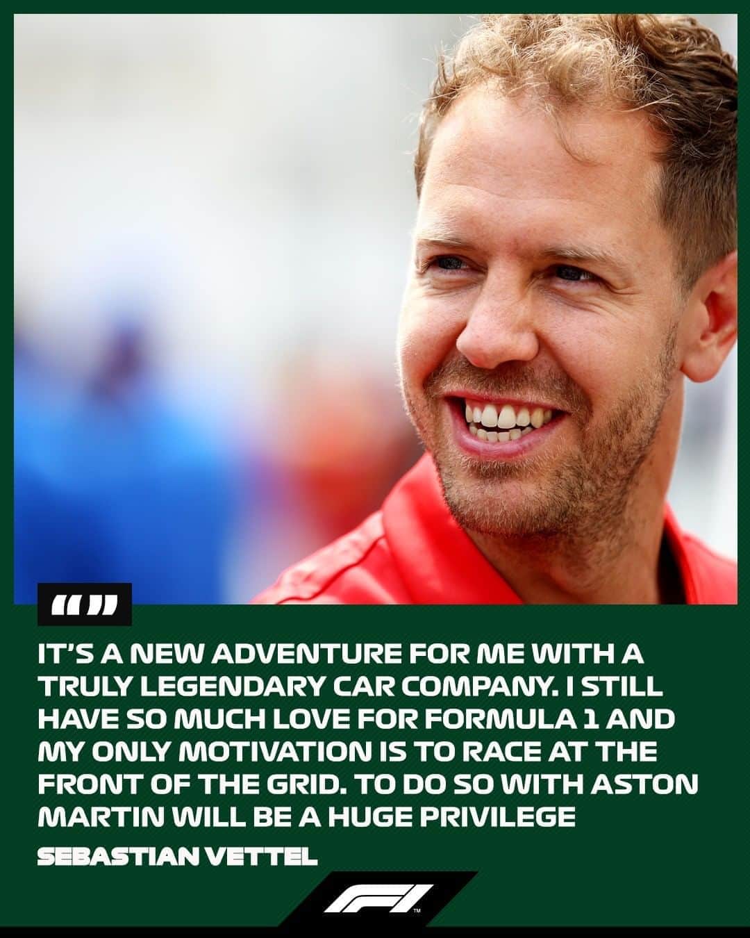 F1さんのインスタグラム写真 - (F1Instagram)「From red to green. Seb will be on the grid with Aston Martin in 2021  #F1 #Formula1 #Vettel #AstonMartin」9月10日 16時24分 - f1