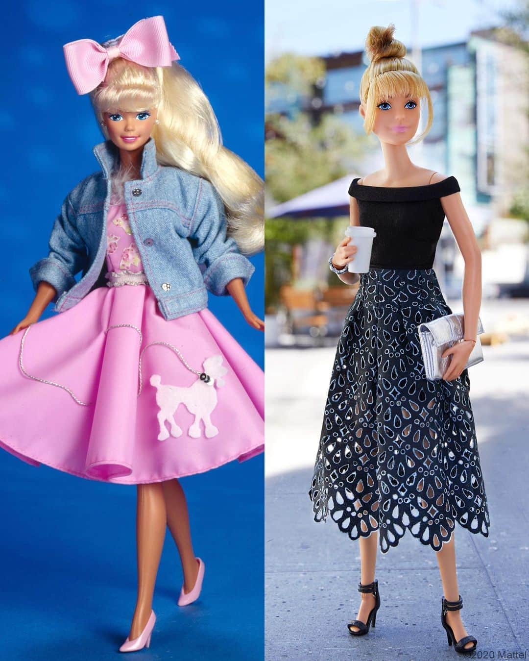 バービーさんのインスタグラム写真 - (バービーInstagram)「This #TBT is all about the skirt! Are you into 50s fashion or my modern midi? 🐩 #barbie #barbiestyle」9月11日 3時27分 - barbiestyle