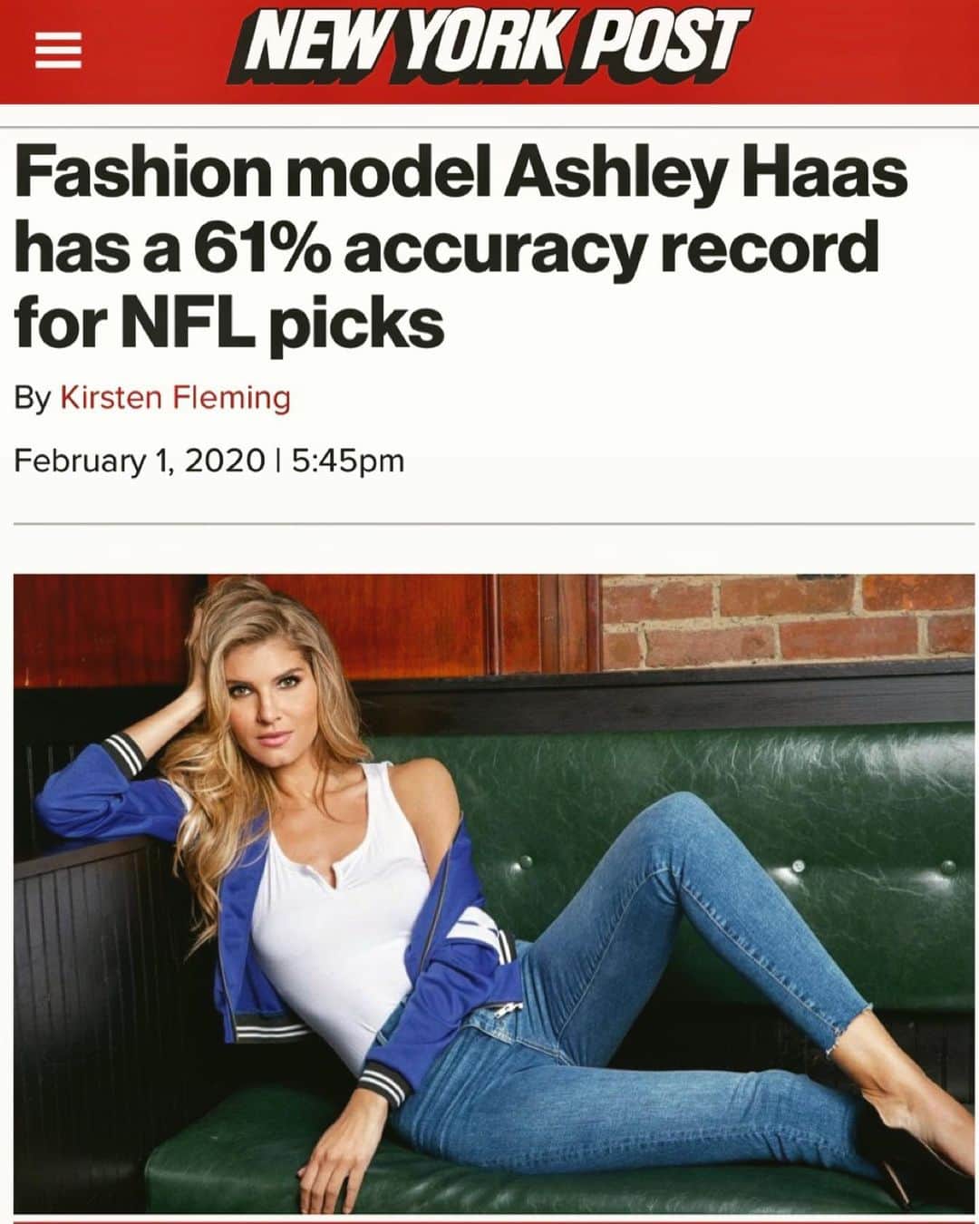 Ashley Haasさんのインスタグラム写真 - (Ashley HaasInstagram)「I never do this but I’m going to brag a little. For the past few years I’ve been doing NFL Predictions against the spread.  My record in 2018 was 68% against the spread and last year 61%  all while working a full time modeling job.  I used to research and edit while at work. People that are close to me knew how much time and effort I put into my predictions each week. So swipe to see the proof for yourself and please subscribe to my YouTube channel link in my bio, podcast coming soon, and even bigger things coming... just wait this is only the beginning of this girl from Philly. You’ll see! 😉😝 . . . #nfl #football #espn #nflnews #womenempowerment #sports #sport」9月11日 3時42分 - ashleyhaas