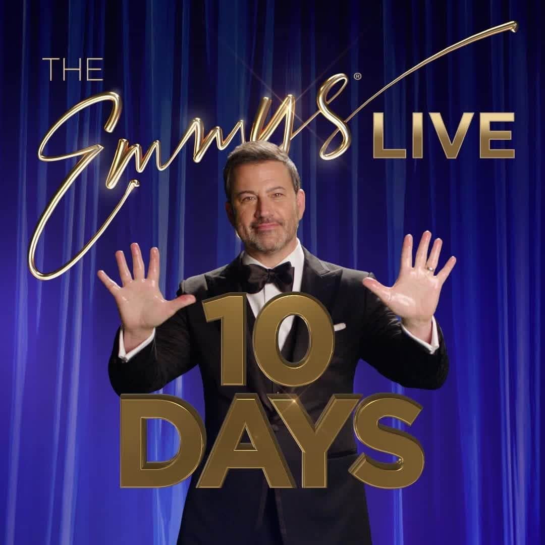 アメリカン・ブロードキャスティング・カンパニーのインスタグラム：「Only 10 DAYS until @jimmykimmel hosts the #Emmys LIVE on ABC! It's going to be a night to remember.」