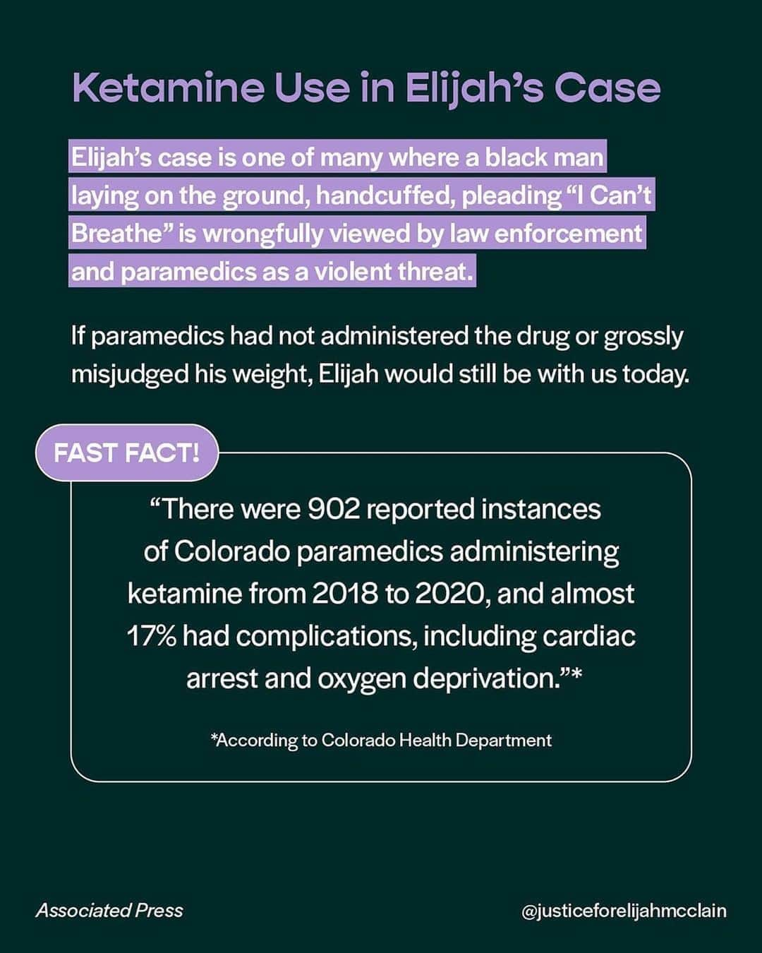 エイミー・シューマーさんのインスタグラム写真 - (エイミー・シューマーInstagram)「The unsafe USE OF KETAMINE by police must END-and we need your help to make that happen.  🗣  Elijah was killed by a ketamine overdose by police, but the APD is STILL ALLOWED to use ketamine on civilians while the drugs safety is being investigated.   CLICK LINK IN BIO TO TAKE ACTION + DEMAND that Aurora City Council Members VOTE YES to BAN THE USE OF KETAMINE while under investigation ❗️  Graphics @gabrielaong  Call Tool @changedotorg @justiceforelijahmcclain」9月11日 4時07分 - amyschumer