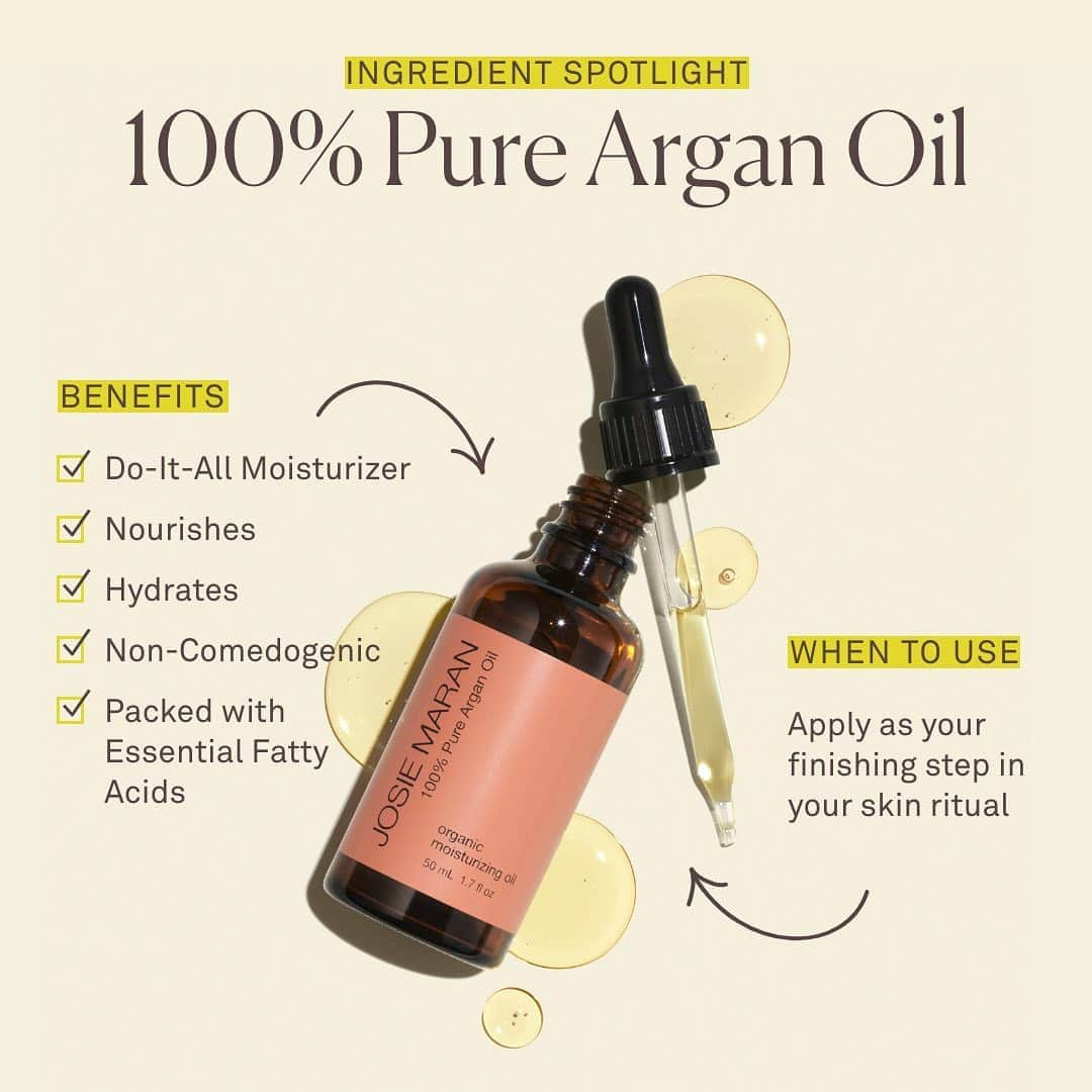 ジョジー・マランさんのインスタグラム写真 - (ジョジー・マランInstagram)「Our 100% Pure Argan Oil secures the bag every 👏 single 👏 time👏.  ⠀⠀⠀⠀⠀⠀⠀⠀⠀ ✨Made for all skin types ✨Ideal for any situation from head to toe ✨Hydrates your skin on every level  ✨The multitasker that helps seal the deal   #arganoil #skincare #cleanbeauty #conciousbeauty」9月11日 4時27分 - josiemaran