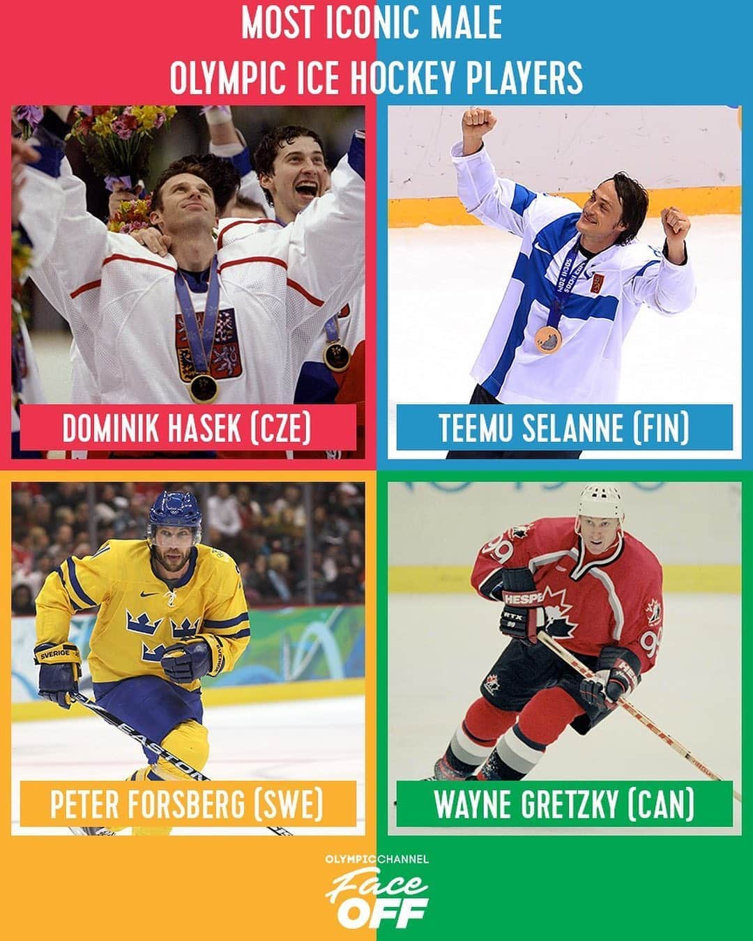 オリンピックチャンネルさんのインスタグラム写真 - (オリンピックチャンネルInstagram)「The most iconic male Olympic #icehockey player is a big title to hold... Over to you to decide! Vote on our stories and comment here.   #FaceOff」9月11日 4時44分 - olympicchannel_x