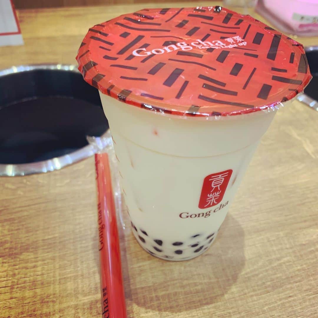 加藤千恵のインスタグラム：「先日のタピオカ。旭川についにゴンチャが！　どれだけ遅れてるんだというのはともかく、久しぶりに堪能しました。おいしさよりも嬉しさを感じたわ。また行こう。。。」