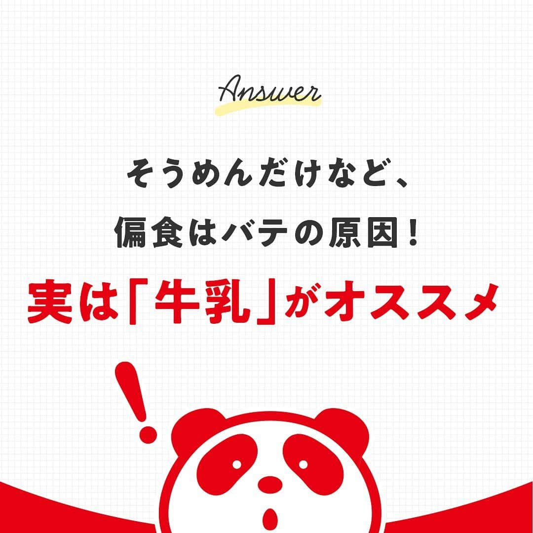 cooking_ajinomotoさんのインスタグラム写真 - (cooking_ajinomotoInstagram)「🐼教えて！アジパンダ🐼 『夏バテに良い食べ物はなに？』  →→解説✏️ 夏バテしちゃうこの季節に、実は「牛乳」がおすすめ！🐄 牛乳はカルシウムのイメージが強いですが、エネルギー代謝に関わるビタミンB群を多く含んでいます⭐️ また、暑い日が続くとそうめんなどが多くなり、たんぱく質が不足しがち。 牛乳にはたんぱく質も含まれているので、この季節にうってつけなんです🥛  気になることがあれば、ぜひコメントで質問してくださいね😊  #味の素 #ajinomoto #アジパンダ #おうちごはん #時短レシピ #健康ごはん #調味料 #アミノ酸 #簡単おうちごはん #栄養レシピ #おうちごはん部 #健康的な食事 #料理好きさんと繋がりたい #質問コーナー #質問募集中 #教えてアジパンダ #しつもんありがとう」9月10日 21時16分 - ajinomoto_park