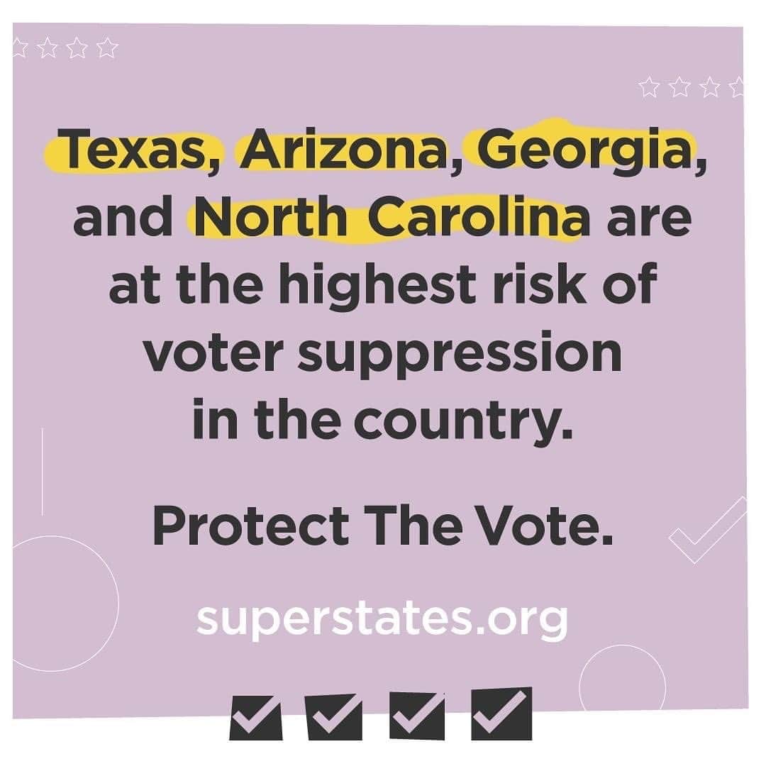 テリー・レオンさんのインスタグラム写真 - (テリー・レオンInstagram)「PROTECT THE VOTE. Go to superstates.org   With your support, we can win in 4 key swing states this November: Texas, North Carolina, Arizona and Georgia. These states have some of the worst voter suppression in the country. Let’s end voter suppression. Donate to #ProtectTheVote and let’s flip TX, NC, AZ and GA! #voteblue2020」9月10日 21時18分 - tellyleung