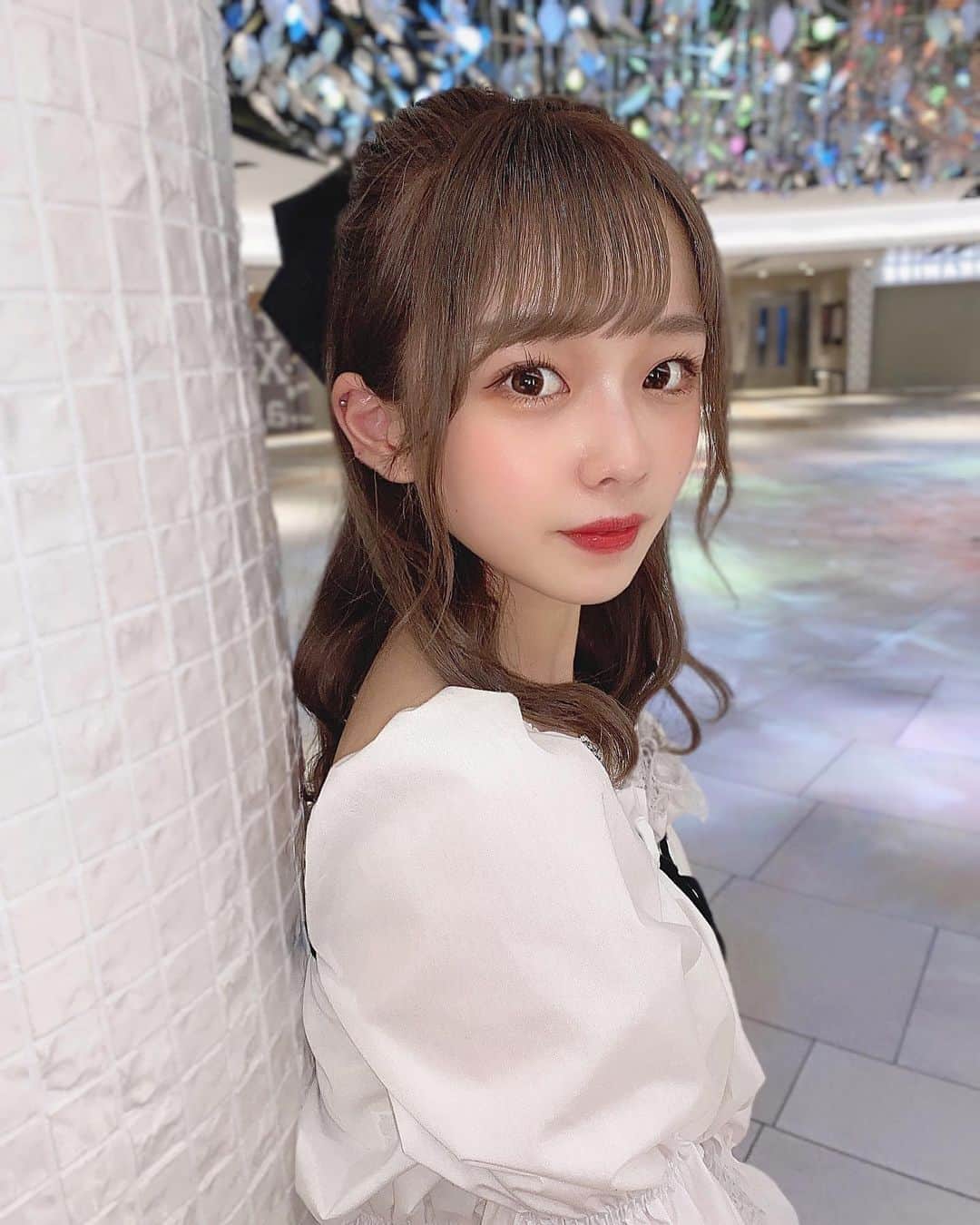のインスタグラム：「🎶  #大阪　#アイドル　#梅田 #ハーフアップ  #ヘアアレンジ　#リボン #Instagram #fllow #fllowme #f4f」