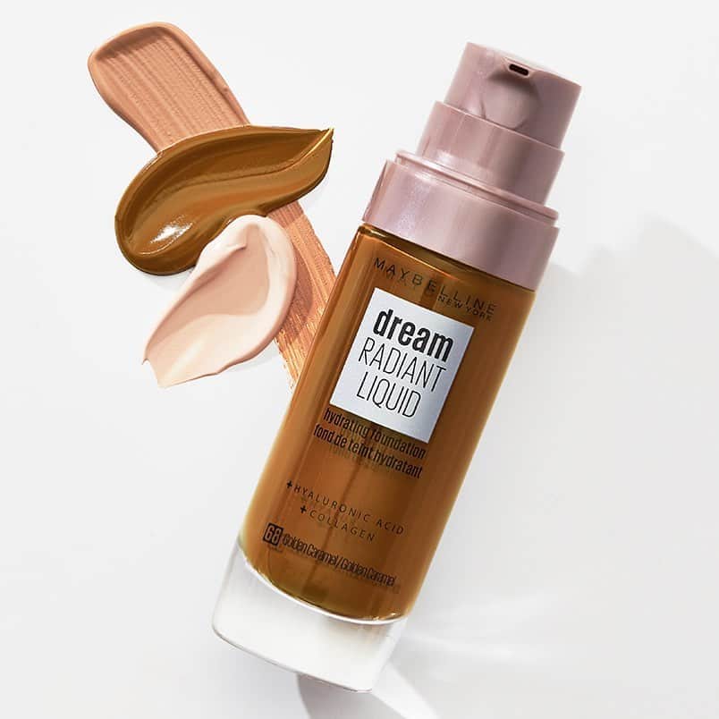 Maybelline New Yorkさんのインスタグラム写真 - (Maybelline New YorkInstagram)「Tap to shop our #dreamradiantliquid foundation! This hydrating formula gives your complexion the perfect glow✨ AND is formulated with hyaluronic acid & collagen for the perfect combo of coverage & care!」9月10日 22時08分 - maybelline