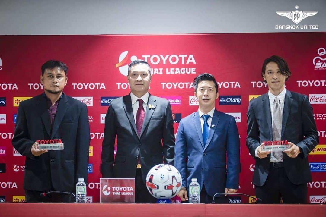 細貝萌のインスタグラム：「TOYOTA THAI LEAGUE 2020、2月(February)の“PLAYER OF THE MONTH“に選んで頂きました。いつも沢山の応援ありがとうございます🙇🏻‍♂️そして @true_bangkok_united の皆、ありがとう🙇🏻‍♂️🙏🏼 #truebangkokunited#bangkokunited#bufc#thaileague」