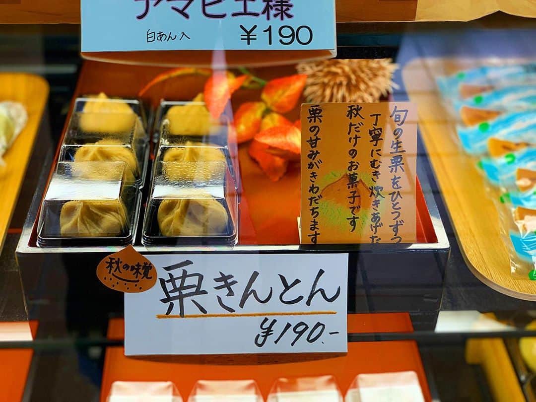 尾崎ななみさんのインスタグラム写真 - (尾崎ななみInstagram)「ㅤㅤㅤㅤㅤㅤㅤㅤㅤㅤㅤㅤㅤ お店の前を通ったら、栗きんとんの貼り紙が見えて、急遽寄り道 ◡̈︎* 今日から発売だったー✧︎*。 一番好きな和菓子が#栗きんとん ♬ ㅤㅤㅤㅤㅤㅤㅤㅤㅤㅤㅤㅤㅤ ㅤㅤㅤㅤㅤㅤㅤㅤㅤㅤㅤㅤㅤ 三重県鳥羽市にある和菓子屋#梅の家ㅤㅤㅤㅤㅤㅤㅤㅤㅤㅤㅤ @umenoya252905  ㅤㅤㅤㅤㅤㅤㅤㅤㅤㅤㅤㅤㅤ 葛を使った溶けないアイスキャンディー くずバーも気になり買ってみたら、めちゃくちゃ美味しいーー‼︎‼︎‼︎ これは毎日でも食べたい‼︎笑 ㅤㅤㅤㅤㅤㅤㅤㅤㅤㅤㅤㅤㅤ　 初めて食べたけど、もっちり食感で、全然溶けてこないからゆっくり味わう(✳︎´∨︎`✳︎).°。 ㅤㅤㅤㅤㅤㅤㅤㅤㅤㅤㅤㅤㅤ ㅤㅤㅤㅤㅤㅤㅤㅤㅤㅤㅤㅤㅤ アマビエ様も可愛いくてお持ち帰りでした\♡︎/ ㅤㅤㅤㅤㅤㅤㅤㅤㅤㅤㅤㅤㅤㅤㅤㅤㅤㅤㅤㅤㅤㅤㅤㅤㅤ   ㅤㅤㅤㅤㅤㅤㅤㅤㅤㅤㅤㅤㅤㅤㅤㅤㅤㅤㅤㅤㅤㅤㅤㅤ ㅤㅤㅤㅤㅤㅤㅤㅤㅤㅤㅤㅤㅤ  ㅤ  ㅤ  ㅤ ✧︎*⑅୨୧┈┈┈┈୨୧⑅* ❁︎⑅୨୧┈┈┈┈୨୧⑅✧︎*。 #三重#三重県#伊勢志摩#鳥羽#和菓子#くずバー#アイス#アマビエ#伊勢志摩アンバサダー#尾崎ななみ」9月10日 23時03分 - nanami_ozaki_73