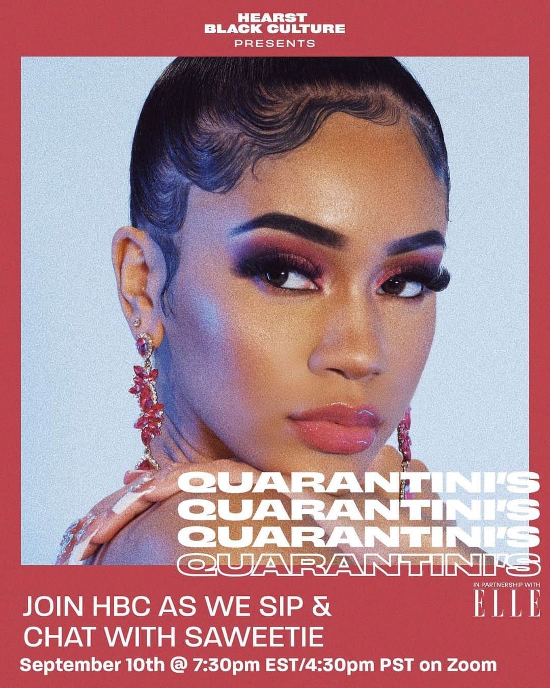 ELLE Magazineさんのインスタグラム写真 - (ELLE MagazineInstagram)「TAP IN! Join the Icy Girl @saweetie, @hearstmag_hbc, and @elleusa for Quarantini’s tonight September 10 at 7:30 PM EST/4:30 PM PST on Zoom. Click the link in bio to RSVP. ❄️」9月11日 0時36分 - elleusa