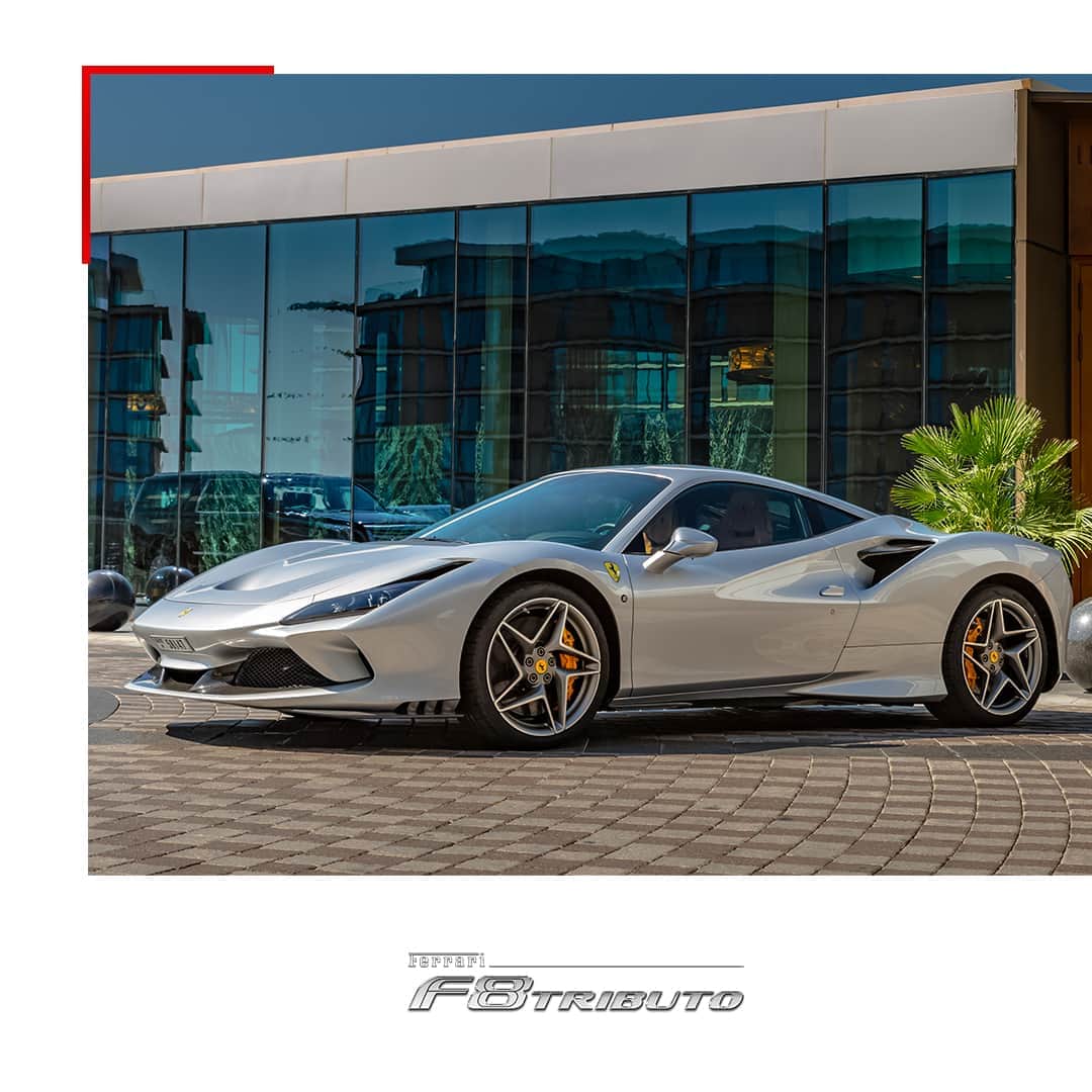 フェラーリさんのインスタグラム写真 - (フェラーリInstagram)「The #FerrariF8Tributo effortlessly cruises in #Dubai. The mid-rear-engined sports car represents the highest expression of #Ferrari’s two-seater berlinetta and features an incredibly powerful V8 engine. #CarsWithoutLimits」9月11日 0時45分 - ferrari