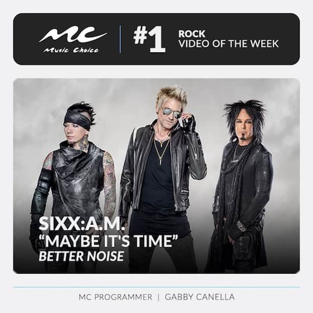 SIXX:A.M.のインスタグラム：「‘Maybe It’s Time' is the #1 National Rock video of the Week on @musicchoice! Thank You for all the support for this important cause.   Every time you stream 'Maybe It’s Time' you help raise money to fight the opioid epidemic. All artist royalties go to Global Recovery Initiatives Foundation .  Sno Babies Movie out September 29th! #LetsSaveLives #maybeitstime {LINK IN BIO)  #sixxam #maybeitstime #letssavelives」