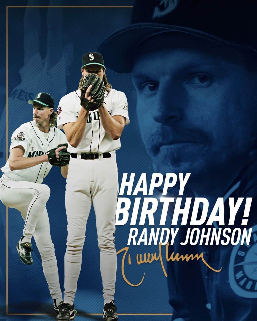 シアトル・マリナーズさんのインスタグラム写真 - (シアトル・マリナーズInstagram)「Wishing a happy birthday to Hall of Famer and Mariners legend, Randy Johnson! ☄️🎉」9月11日 1時40分 - mariners
