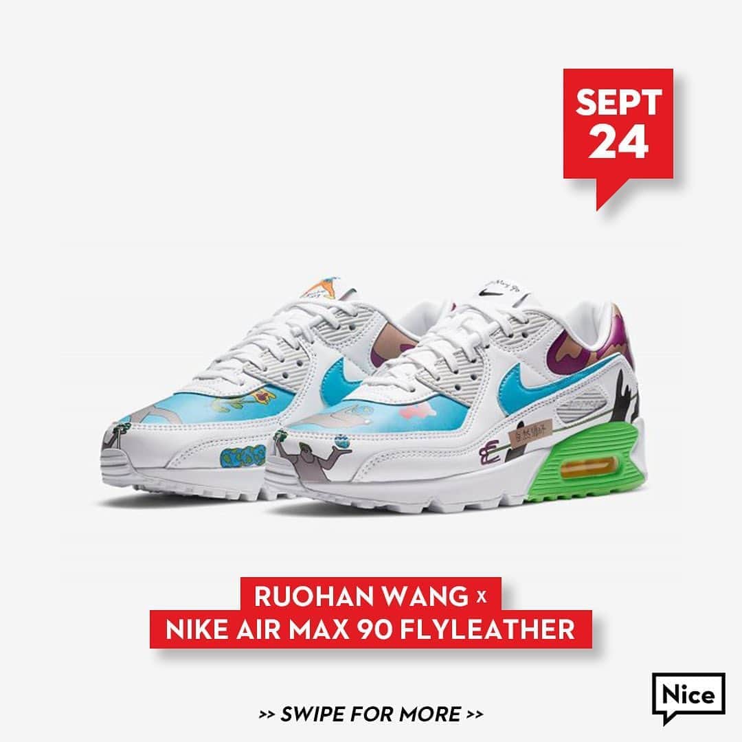 Nice Kicksさんのインスタグラム写真 - (Nice KicksInstagram)「Visual artist Ruohan Wang uses the Nike #AF1, #AirMax90, and #BlazerMid77 as her latest art canvas. 🎨👟」9月11日 1時51分 - nicekicks