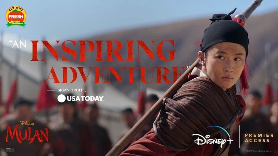 Walt Disney Studiosさんのインスタグラム写真 - (Walt Disney StudiosInstagram)「Disney's #Mulan is "an inspiring adventure." Now streaming exclusively on #DisneyPlus with Premier Access. For more info: DisneyPlus.com/Mulan (link in bio)」9月11日 3時00分 - disneystudios