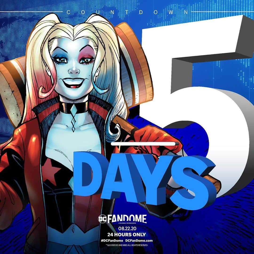 のインスタグラム：「#DCFanDome is for everybody--even Harley Quinn. See you in five days, puddin’! #HarleyQuinn #TheSuicideSquad  DCFanDome.com」