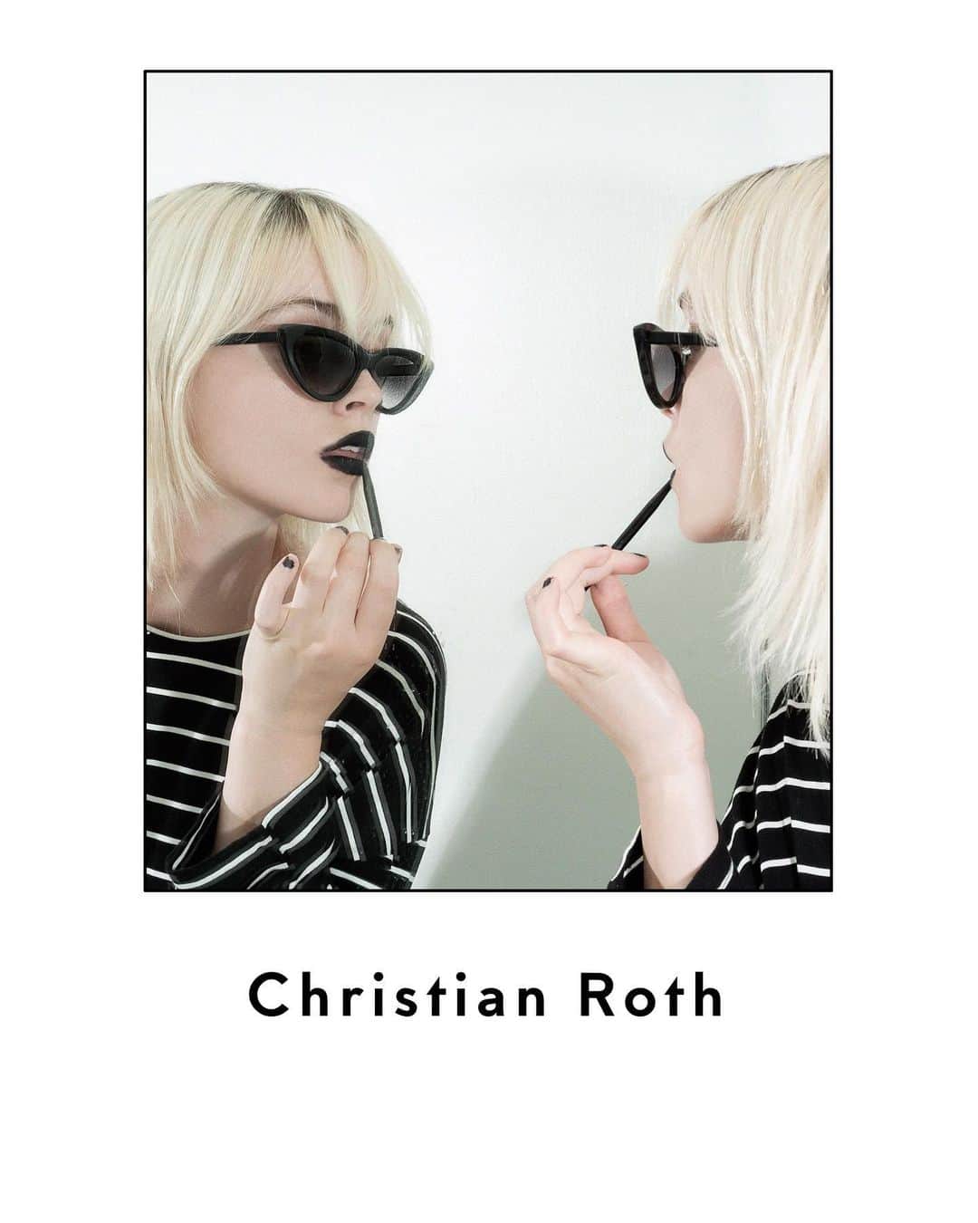 のインスタグラム：「Christian Roth Firi sunglass in Black」