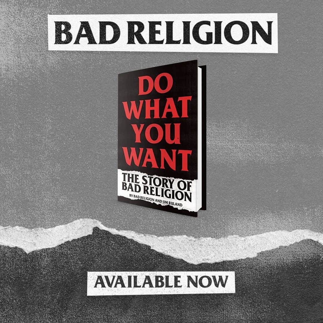 Bad Religionさんのインスタグラム写真 - (Bad ReligionInstagram)「Do What You Want: The Story of Bad Religion is released today, we hope you love it because we made it for you, our fans. Thank you for being the applause we were always willing to go without but haven't had to in a very long time. 📚 The English and German editions of the book are officially available today, wherever books are sold. Coming soon are Brazilian Portuguese, Italian, and Spanish, we will let you know details as they become available.」8月18日 21時23分 - badreligionband
