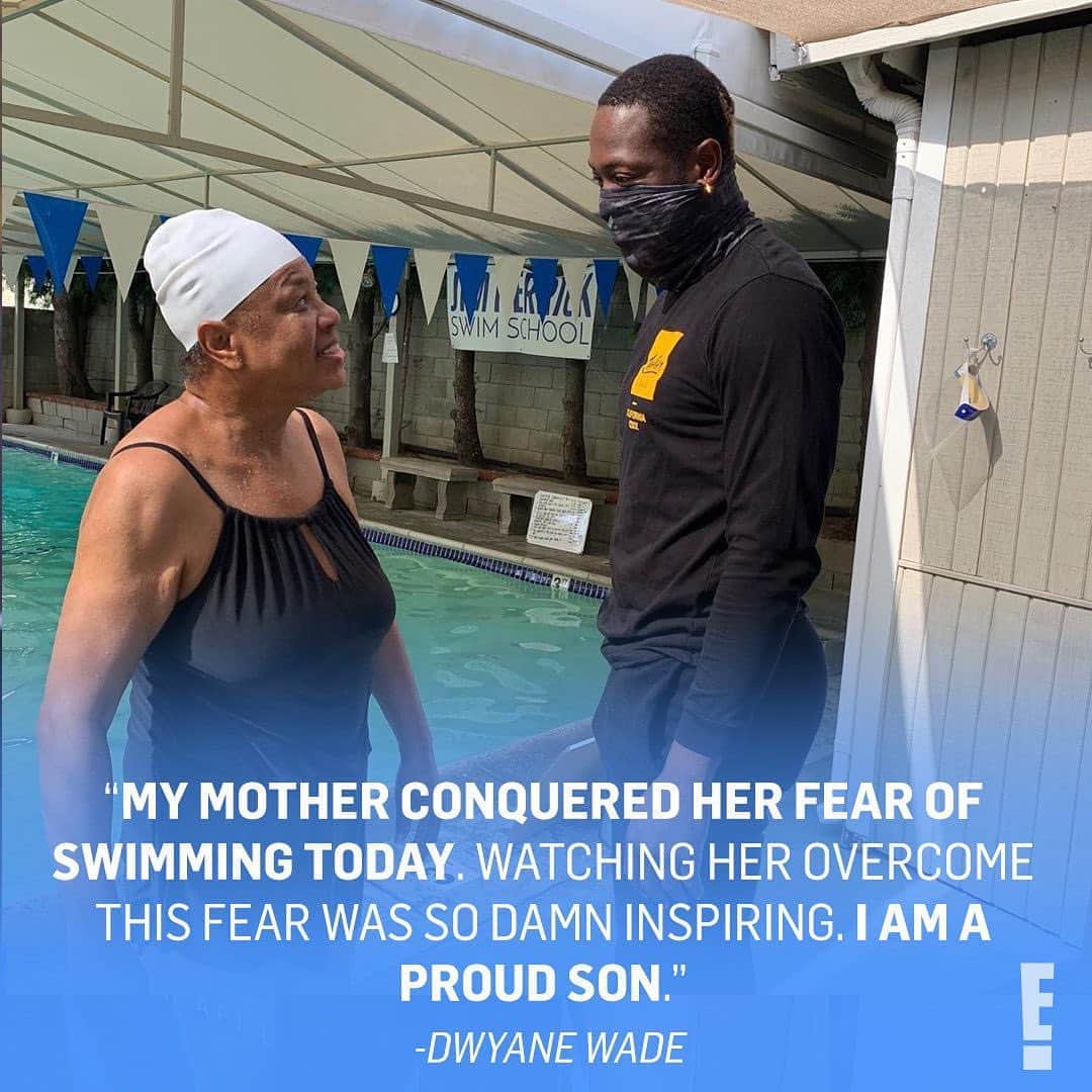 E! Onlineさんのインスタグラム写真 - (E! OnlineInstagram)「After 51 years of not going into pool water, Dwyane Wade's 65-year-old mother has taken the ultimate plunge. 👏😭😍 (📷: Instagram)」8月18日 12時31分 - enews