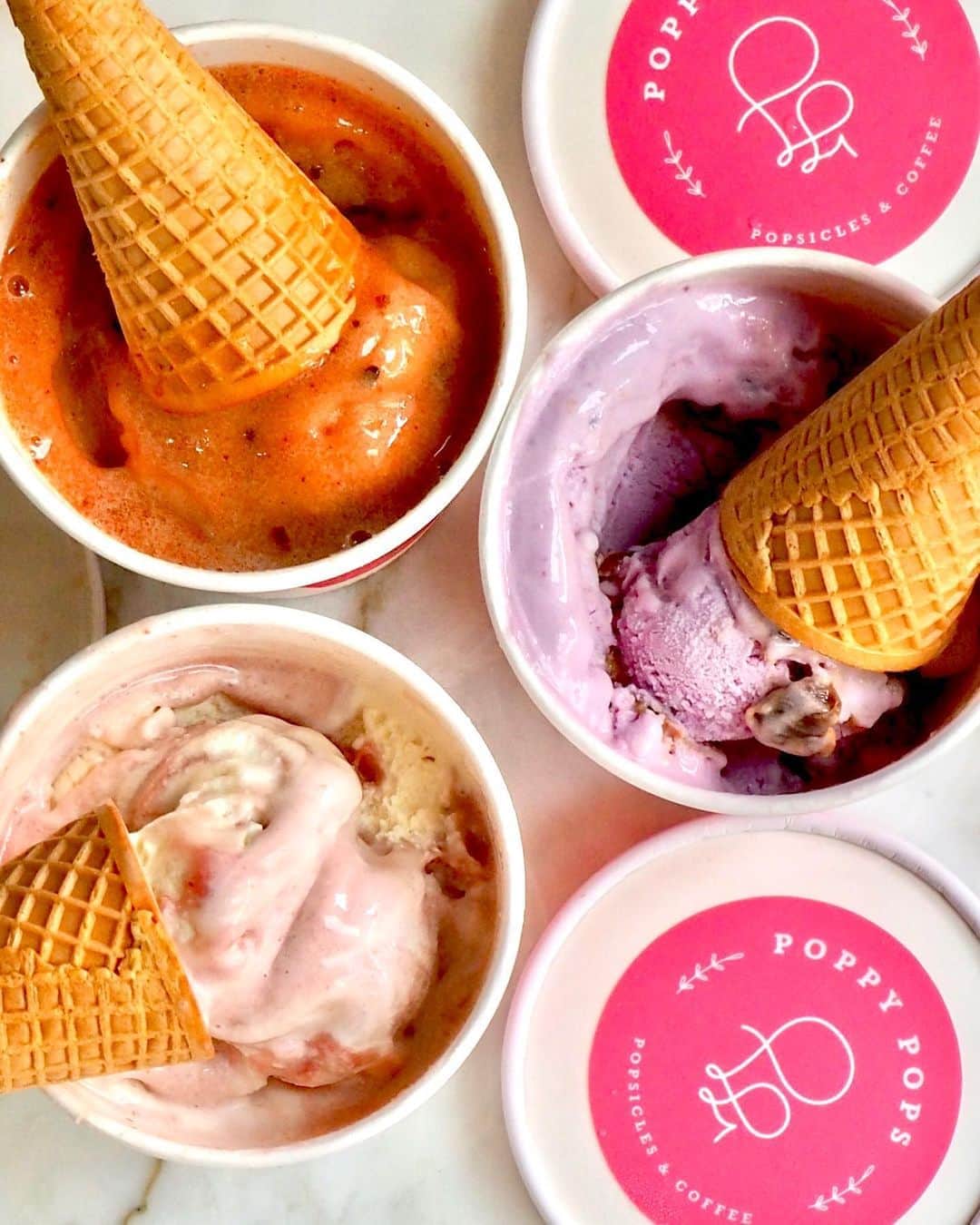 Li Tian の雑貨屋さんのインスタグラム写真 - (Li Tian の雑貨屋Instagram)「Cos triple scoop is always better than single scoop 👅 And it’s definitely worth the calorie indulgence when they are delicious and not too sweet.   August special premium flavors from  @poppypopsg :   Sour Plum Guava - savoury and sour fruit-based sherbet Sweet Potato Sago - purple sweet potato with crunchy bits of Sago and dried longans  Cherry Cheesecake   These are going at $15/pint and u can order via @poppypopsg   • • • #singapore #desserts #yummy #love #sgfood #foodporn #igsg #sgcafe #instafood #gourmet #onthetable #snacks #cafe #sgeats #f52grams #sweetstagram #sgcakes #mediadrop #feedfeed #pastry #foodsg #musttry #tasty #stayhomesg #sgblog #sgpromo #icecream」8月18日 13時05分 - dairyandcream