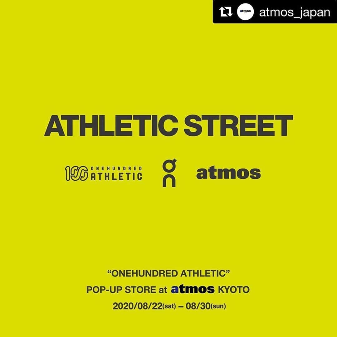 宇野薫のインスタグラム：「8月22日〜8月30日は京都へ！！ ご来店お待ちしております。  #Repost @atmos_japan with @get_repost ・・・ . ONEHUNDRED ATHLETIC﻿ POP-UP STORE﻿ at atmos KYOTO ﻿. atmos KYOTOにて100Aポップアップストアを開催中です。 ﻿100Aの新作をはじめ、店舗限定色のTシャツも登場。 是非この期間に"atmos KYOTO"にお越し下さい。﻿ ﻿. 期間：2020年8月22日（土）〜30日（日）﻿ 場所：atmos KYOTO 住所：〒604-8035 京都市中京区新京極通六角下る桜之町420番地 ﻿. @atmos_tokyo﻿ @atmos_kyoto  @on.japan @caoluno @onehundred_athletic . #atmos #onehundred_athletic #atmoskyoto #アトモス #sneakers #sneakershop #sneakerstore #footwear」
