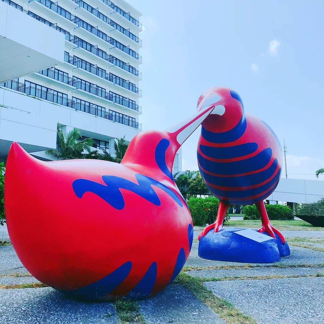 サザンビーチホテル＆リゾート沖縄さんのインスタグラム写真 - (サザンビーチホテル＆リゾート沖縄Instagram)「沖縄本島の一番南、糸満は只今32℃。 アチサイビーンヤー（沖縄方言：暑いですね～）  太陽が元気で敷地内のハイビスカスもハツラツとしています！ 実は、正面玄関にあるクイナのオブジェが、最近人気の撮影スポット。  #糸満贅沢リゾート #サザンビーチホテル #サザンビーチホテルアンドリゾート沖縄 #southernbeachhotelandresortokinawa  #夕陽がキレイ #夏休み #糸満 #沖縄 #リゾート #ハイビスカス #撮影スポット #クイナ #Sunset #summer #Itoman　#Okinawa #Sea #Beach #Resort　#Hibiscus #kuina #Photo-spots  #Photo #서든비치호텔 #노을 #여름방학  #오키나와 #바다 #비치 #리조트」8月18日 17時09分 - southernbeachokinawa