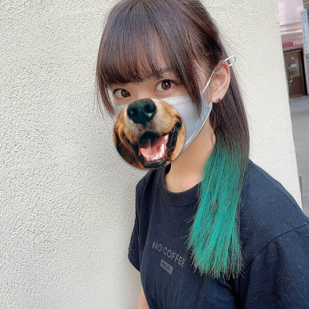 岩城優里さんのインスタグラム写真 - (岩城優里Instagram)「新しい髪色💚🤍 . 前回のピンクの赤みを消しつつ明るいままにして頂きました😖 . . . #毛先カラー #裾カラー #グラデーションカラー  #グラデーションヘアー #裾カラーグリーン  #毛先グリーン #カラーバター #カラーバターグリーン  #黒髪ロング #黒髪グラデーション  #ピアス #ピアス女子 #時透無一郎カラー ですね( ◜ᴗ◝)」8月18日 17時32分 - yuriiwaki_1130