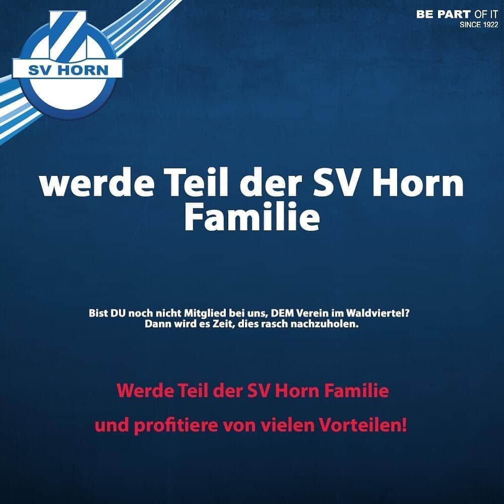 SVホルンさんのインスタグラム写真 - (SVホルンInstagram)「Werde jetzt Teil der SV Horn Familie! 💙  Wie man Mitglied wird und welche Vorteile du davon hast ein Teil vom SV Horn zu sein, findest du auf unserer Homepage. 🔵⚪️  #bepartofit #svhorn」8月18日 17時48分 - svhorn1922