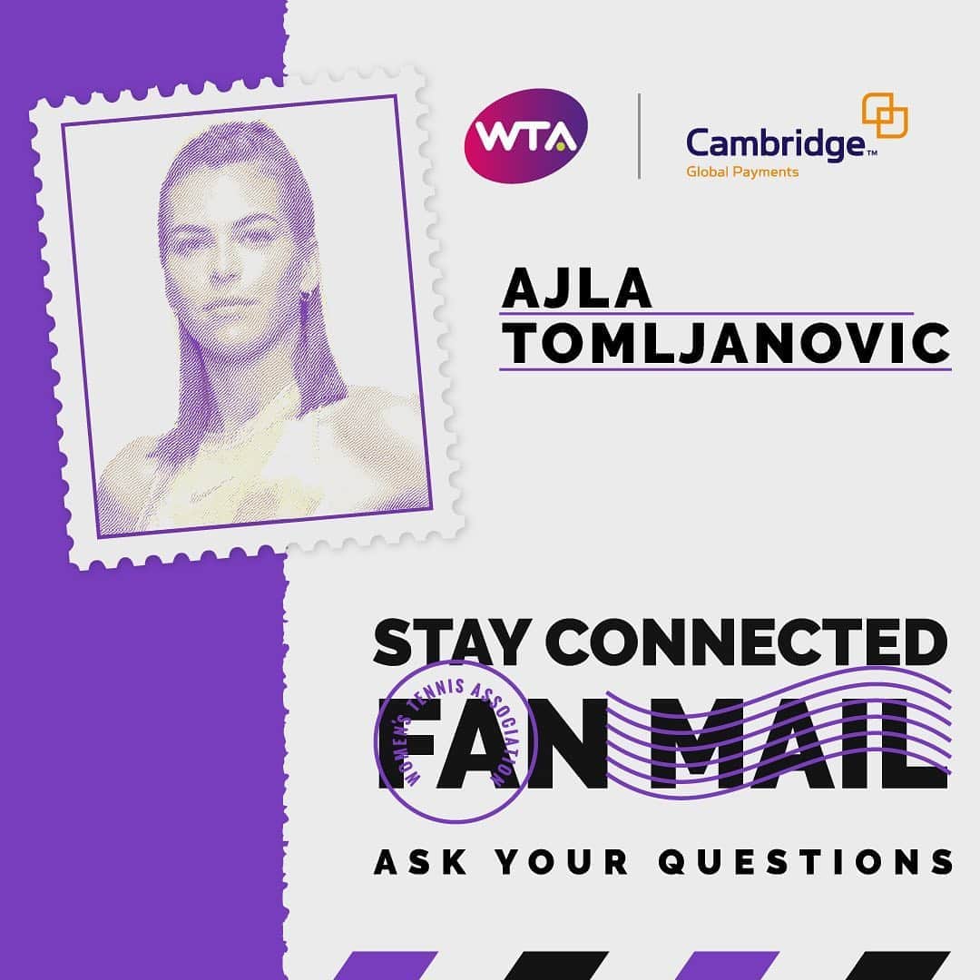 WTA（女子テニス協会）さんのインスタグラム写真 - (WTA（女子テニス協会）Instagram)「Have a question for @ajlatom? Drop it in the comments and she might choose yours! 📫 Presented by Cambridge Global Payments.」8月18日 22時50分 - wta