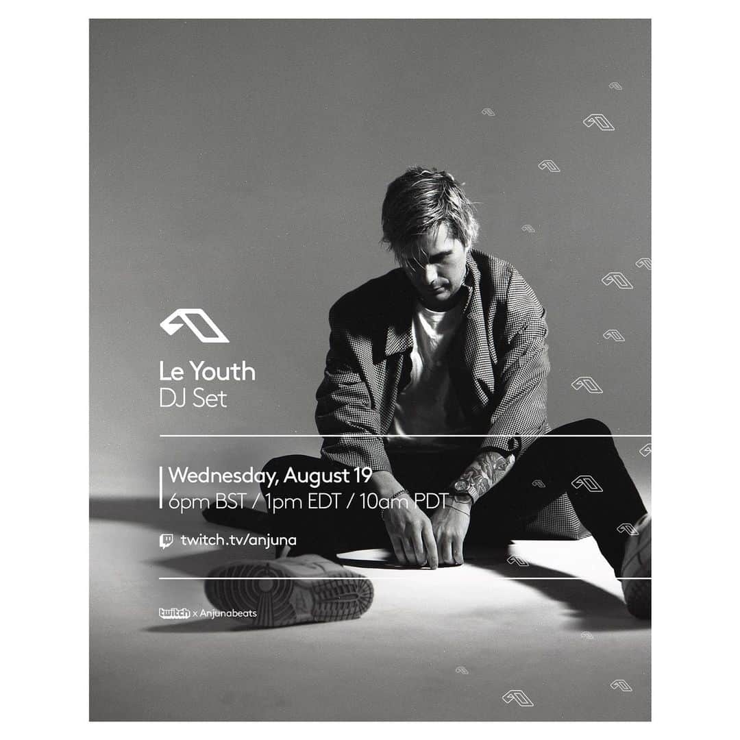 ル・ユースさんのインスタグラム写真 - (ル・ユースInstagram)「can’t believe I have more new music out tomorrow. to celebrate I’m doing a live-stream on the @anjunabeats twitch at 10am pt / 1pm et / 6pm bst. swipe for details #anjunabeats」8月18日 23時41分 - leyouth