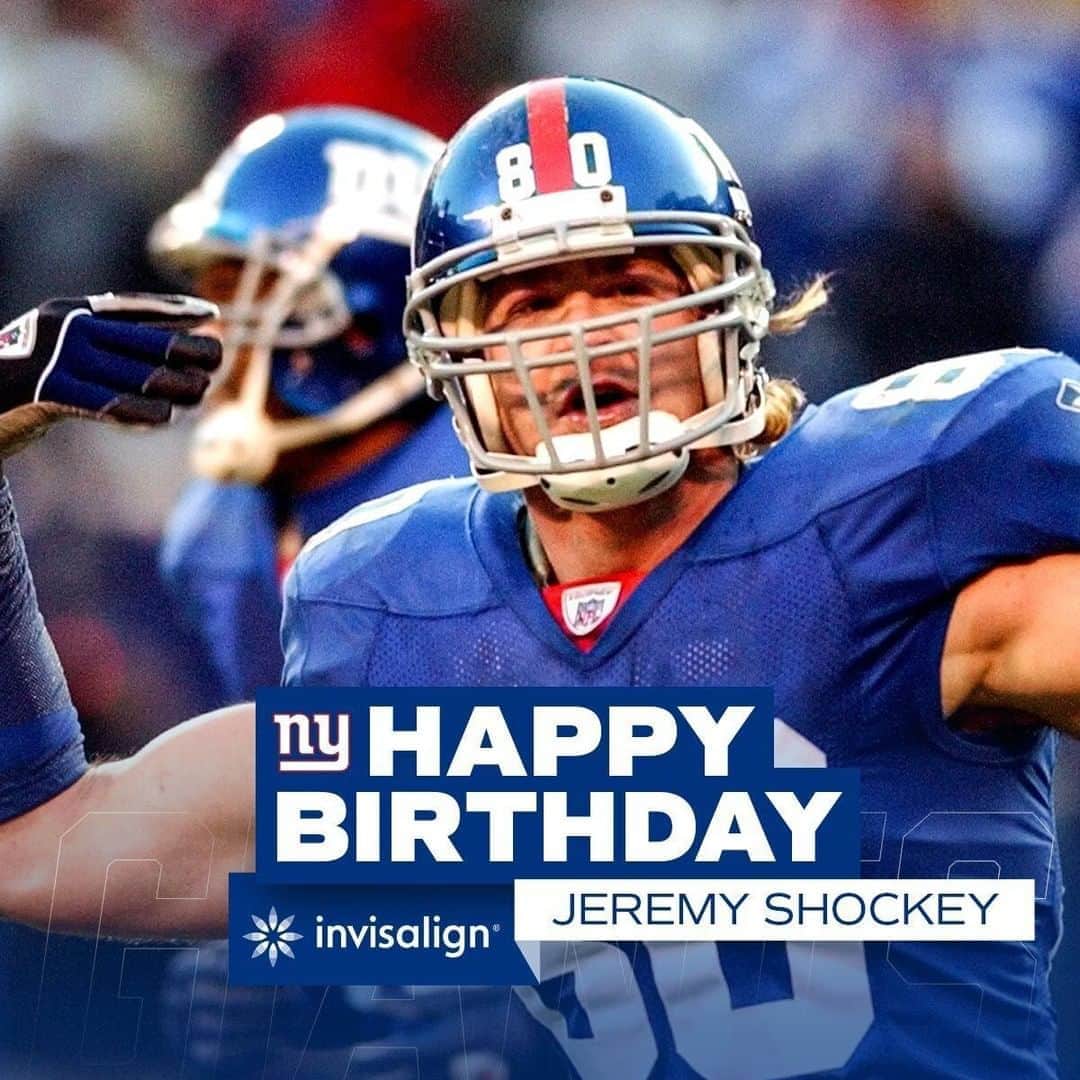 New York Giantsさんのインスタグラム写真 - (New York GiantsInstagram)「Happy Birthday Jeremy Shockey 🥳⁣ ⁣ @jeremyshockey @invisalign」8月19日 0時00分 - nygiants
