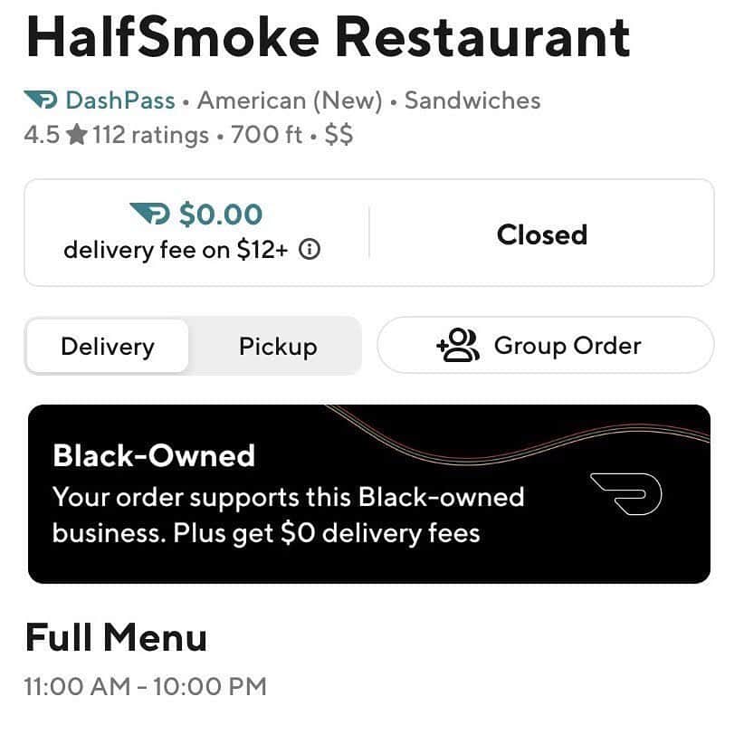 ブラッドリー・ビールのインスタグラム：「HalfSmoke brunch all day menu in DC is elite. They’re also a black-owned business. Help support them and #PlayItForward by ordering on @DoorDash #ad」