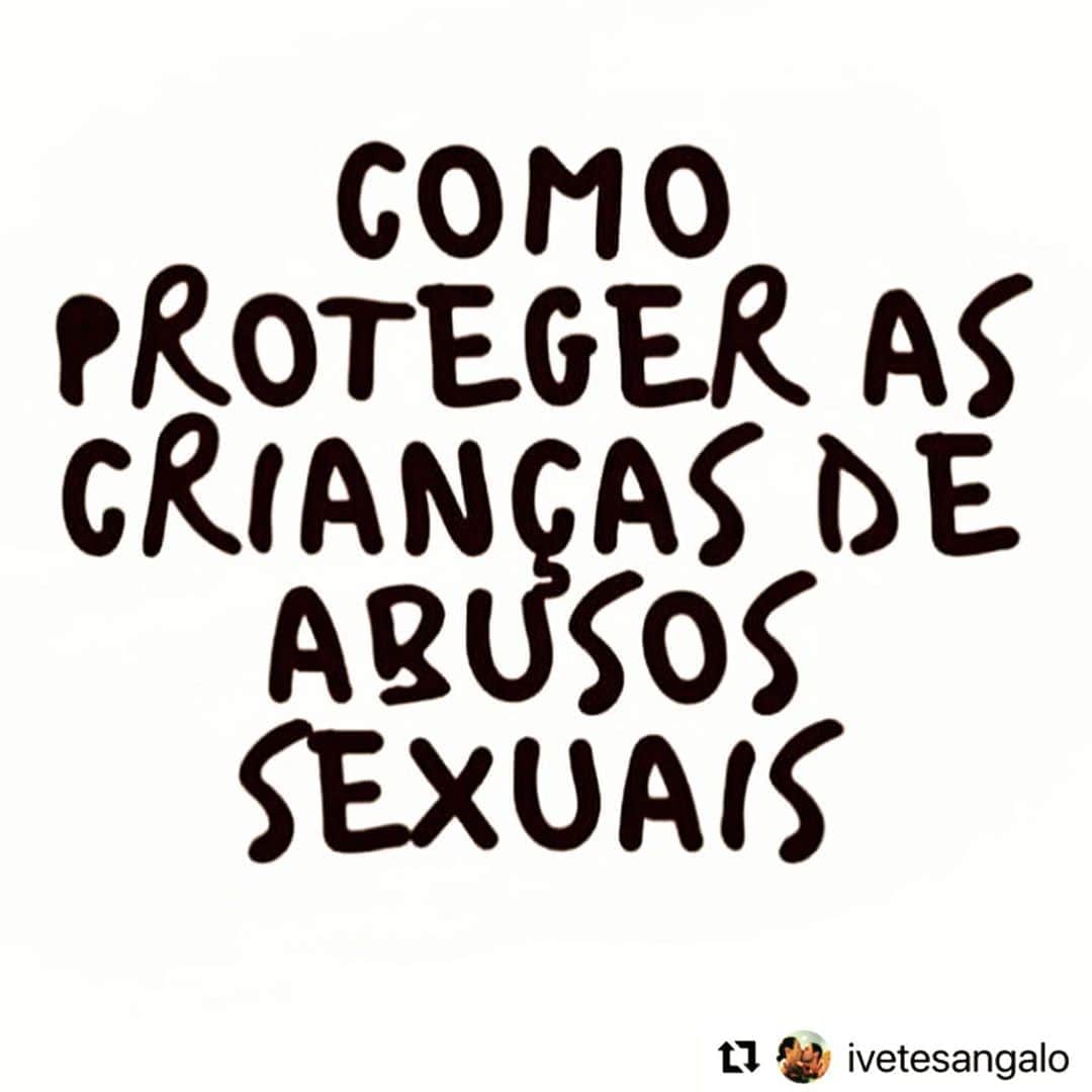 Giovanna Antonelliのインスタグラム：「È isso. Sempre estarmos atentos. Manter o diálogo. Proteger nossas crianças e adolescentes. Vms compartilhar. Espalhar pros amigos. E não deixar espaço pra monstruosidade. Pra maldade. 🙌🏻 @larissa.bragab  #Repost @ivetesangalo with @make_repost ・・・ O sagrado é a criança .Dialogue, esclareça , fique atento e proteja .  Todo o resto é CRIME, e para esses criminosos malditos , leis severas!  Toda essa atenção deve ser dedicada tb à internet , onde muitos caminhos levam ao abuso . O silêncio do adulto é conivência .  #PraCegoVer O álbum contém 8 cards, todos com o fundo branco e a escrita na cor preta. O primeiro com a frase: como proteger as crianças de abusos sexuais. Os demais traz cada um uma frase e um detalhamento da mesma.」