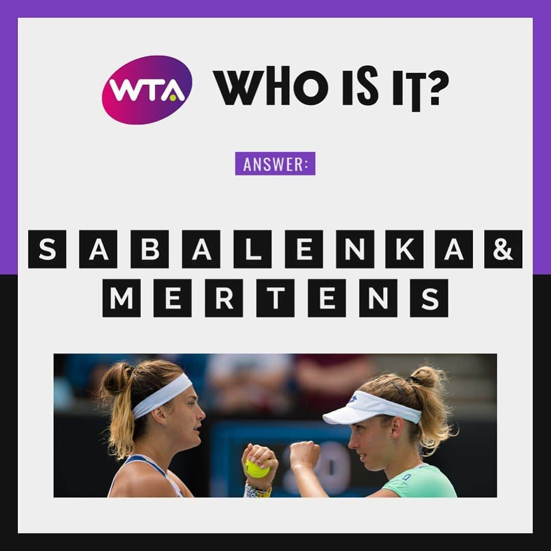 WTA（女子テニス協会）さんのインスタグラム写真 - (WTA（女子テニス協会）Instagram)「Can you guess the doubles pair? 🧐  Swipe for hint 2 & the answer 👉」8月19日 2時34分 - wta