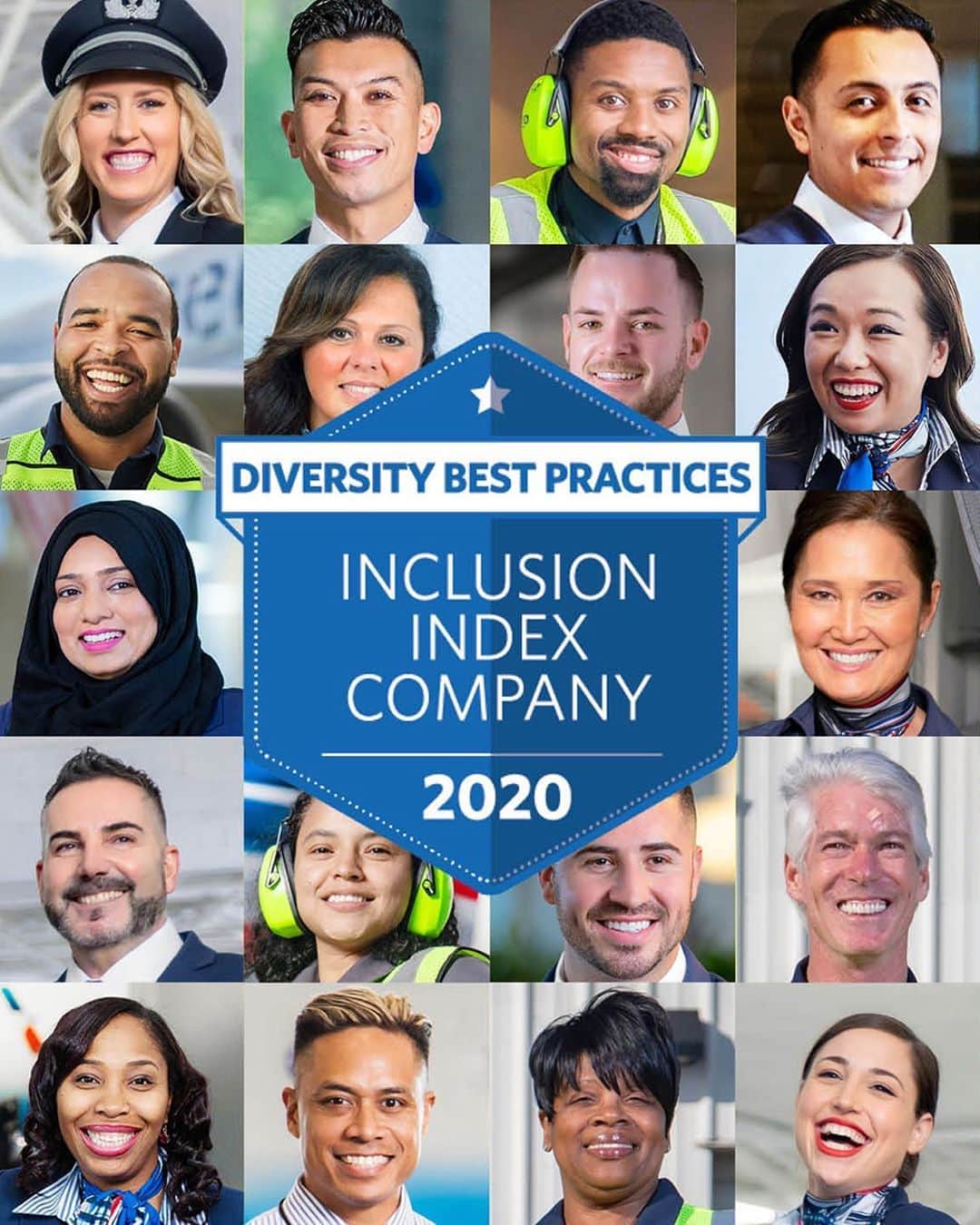アメリカン航空のインスタグラム：「We made the list! We're very proud to announce we were the only airline named to the Diversity Best Practices 2020 Inclusion Index. Our diverse #AATeam and inclusive culture represents the best and brightest in aviation. Read more on our Newsroom link in bio. ✊🏿✊🏾✊🏽✊🏼✊🏻🏳️‍🌈」